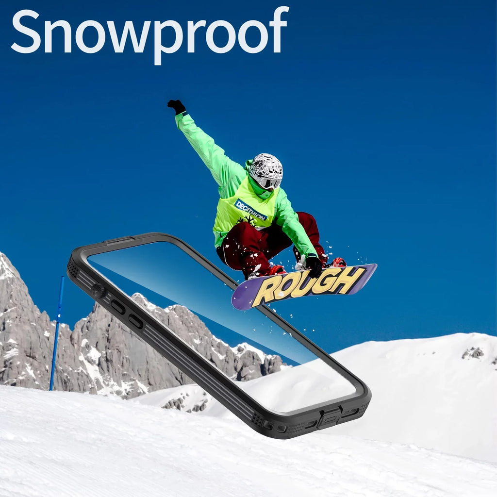 Waterproof, 14 for Protector 6H iPhone for 6.7" [Real 360][IP68 Pro - Dropproof][Dustproof][Compatible Underwater][14FT Pro Black Max with iPhone 14 Built-in Case MagSafe] Military Max Screen