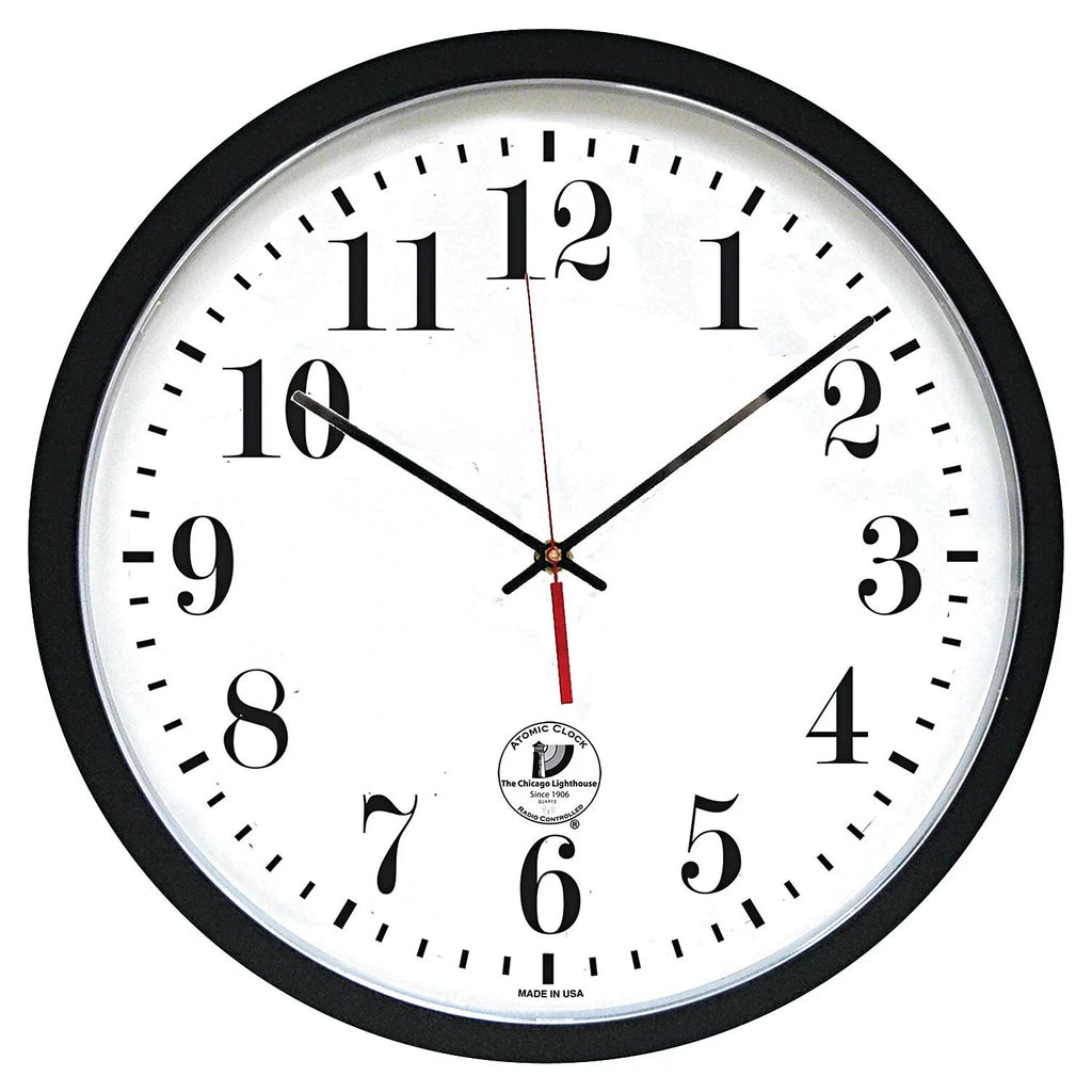 Clock Black ATOMIC Lighthouse Contemporary 67403302 Chicago