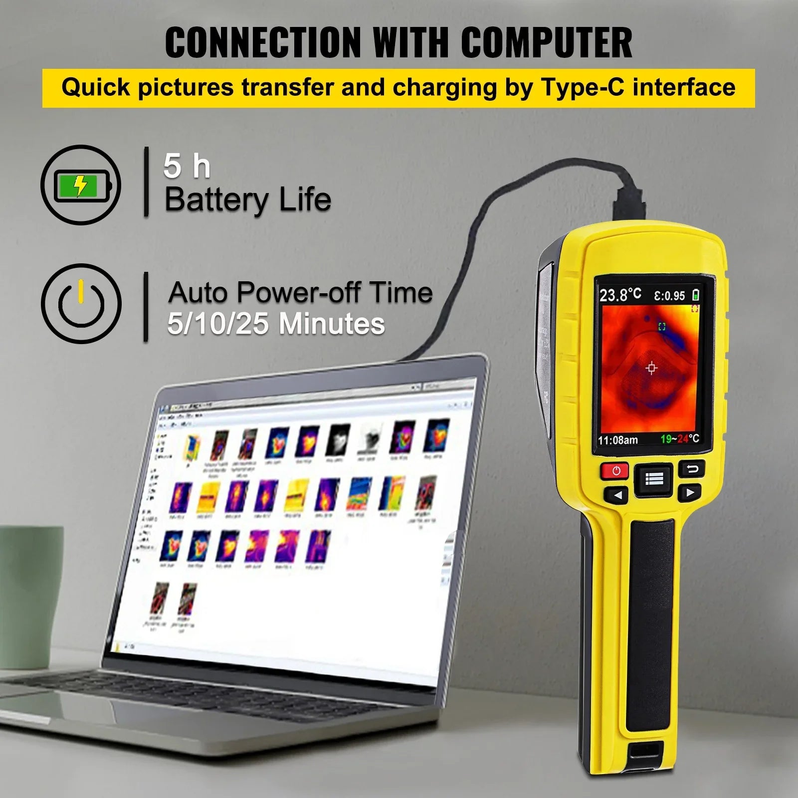 Camera 2.8" BENTISM 3600 Imager LCD IR Thermal Thermal Screen Resolution Infrared