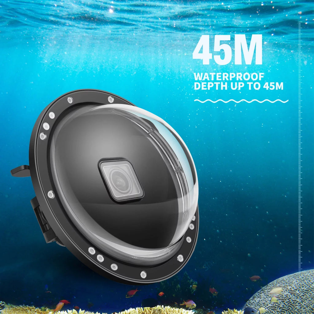 Handle Port Hero Black Dual 180° SHOOT Wide Angle Hero 10 for Dome XTGP559 - Case Waterproof, 9 45m