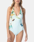 8 One-Piece MIST Camuto Halter Paradise US Garden Swimsuit, Vince Printed