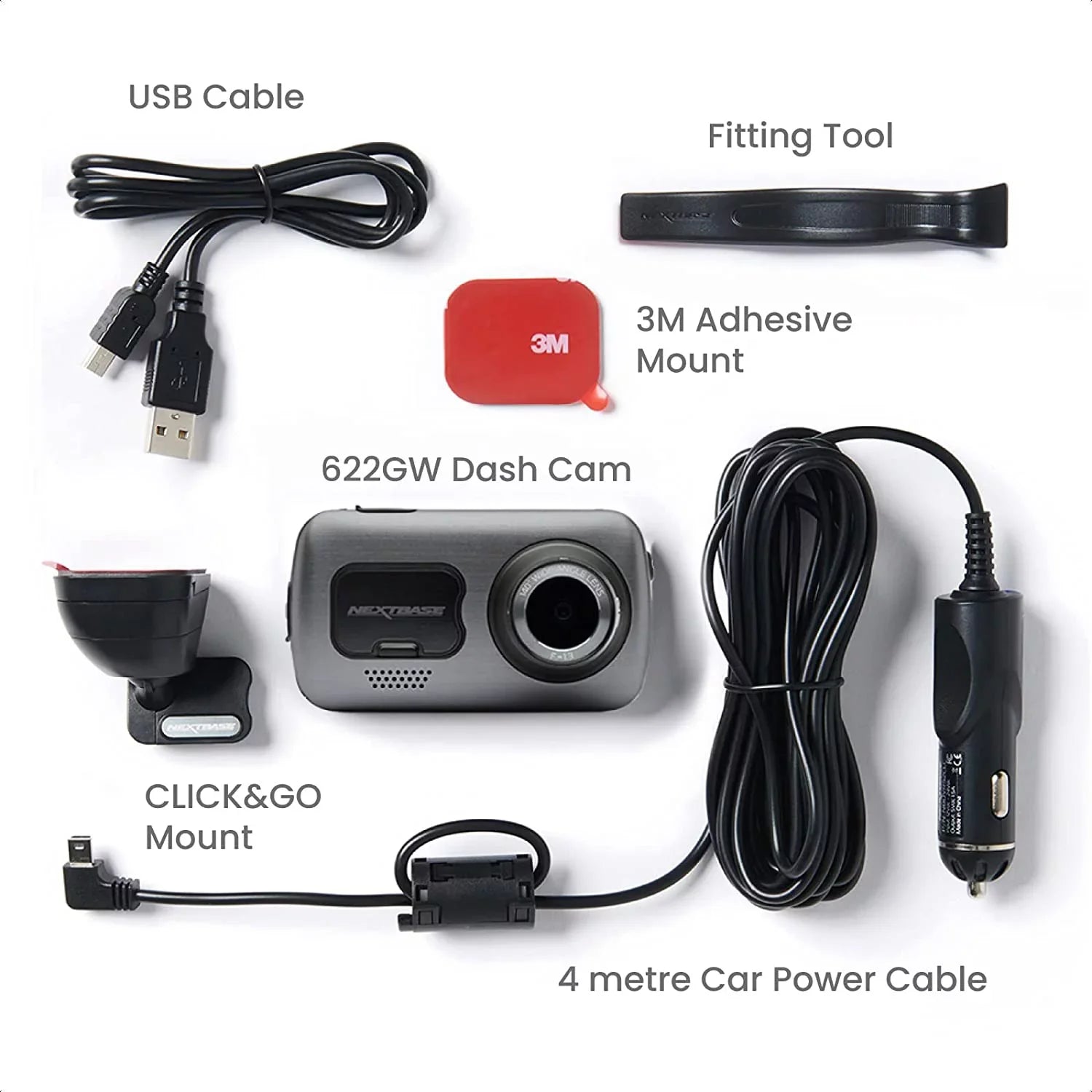 4K/30fps Dash in Recording Nextbase 622GW Cam UHD Camera Car DVR Full