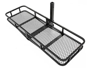 60"x21"x6" 550lbs Cargo SUV Hitch Basket for Trailer Carrier Van Luggage 2"x2" Hitch Rack Truck Hitch Folding Mount Receiver Kojem Cargo Rear Rack