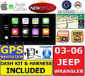 STEREO NAVIGATION APPLE TJ JEEP ANDROID 03-06 SYSTEM GPS CARPLAY AUTO WRANGLER