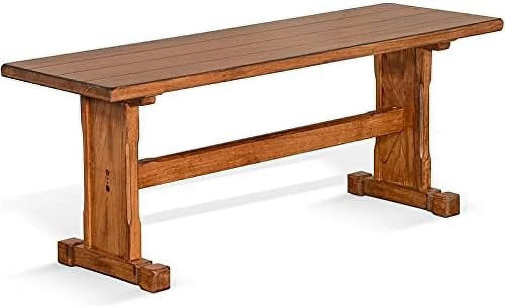 Oak 18.5" Farmhouse in LLBIULife Rustic Bench Wood Nook Side Sedona Mindi
