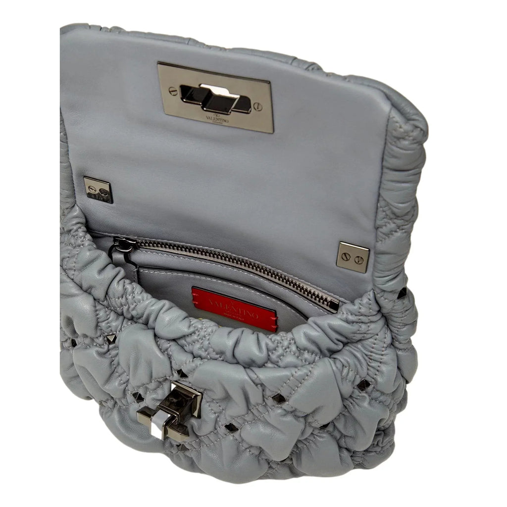 Garavani Small Me Crossbody Gray Valentino Leather Bag Spike