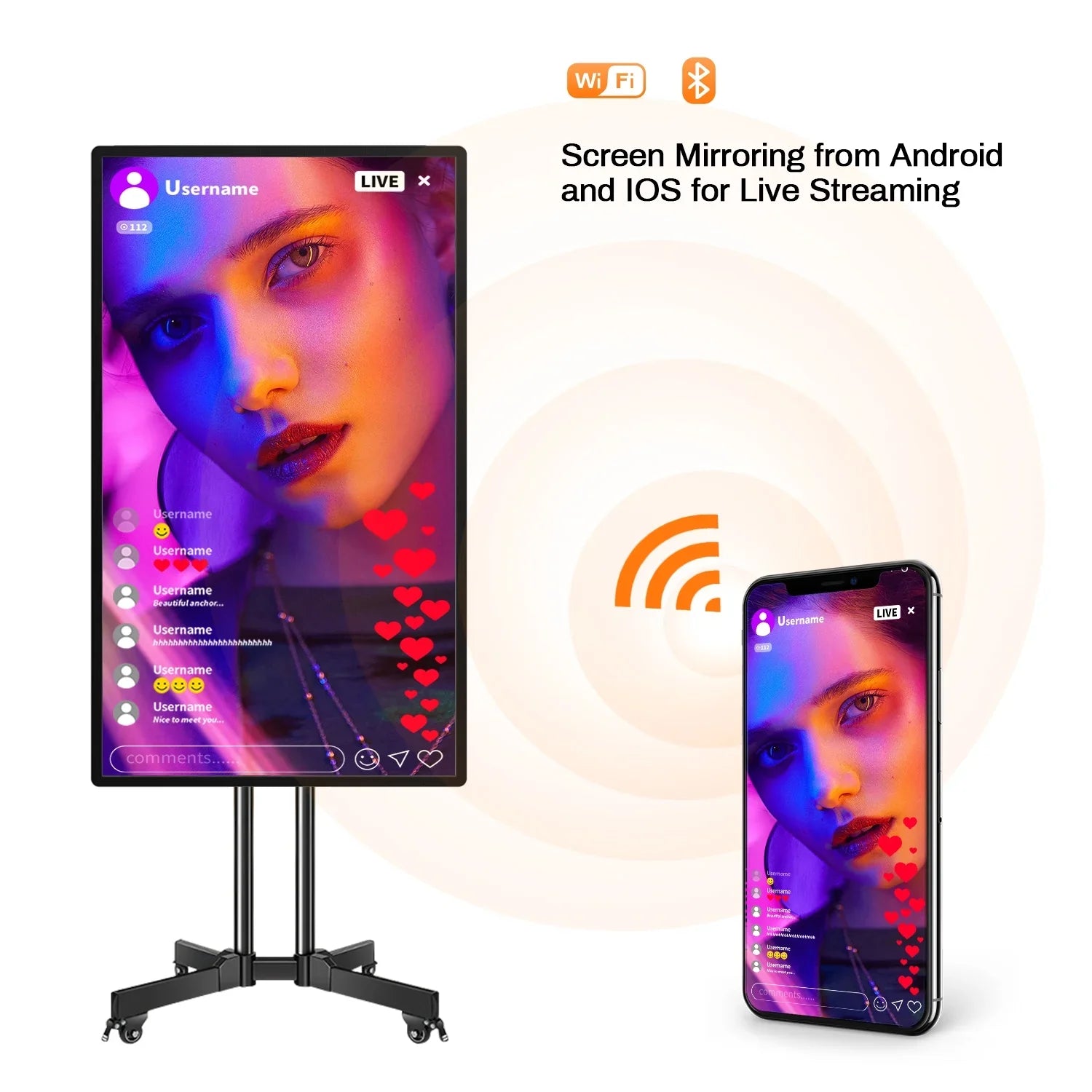 43 Whiteboard, Android for Inch Interactive Electronic iOS Mirroring Live inclued) Whiteboard, and Display for Classroom Board, and Advertising Smart Mount Screen (Wall JYXOIHUB from Streaming,