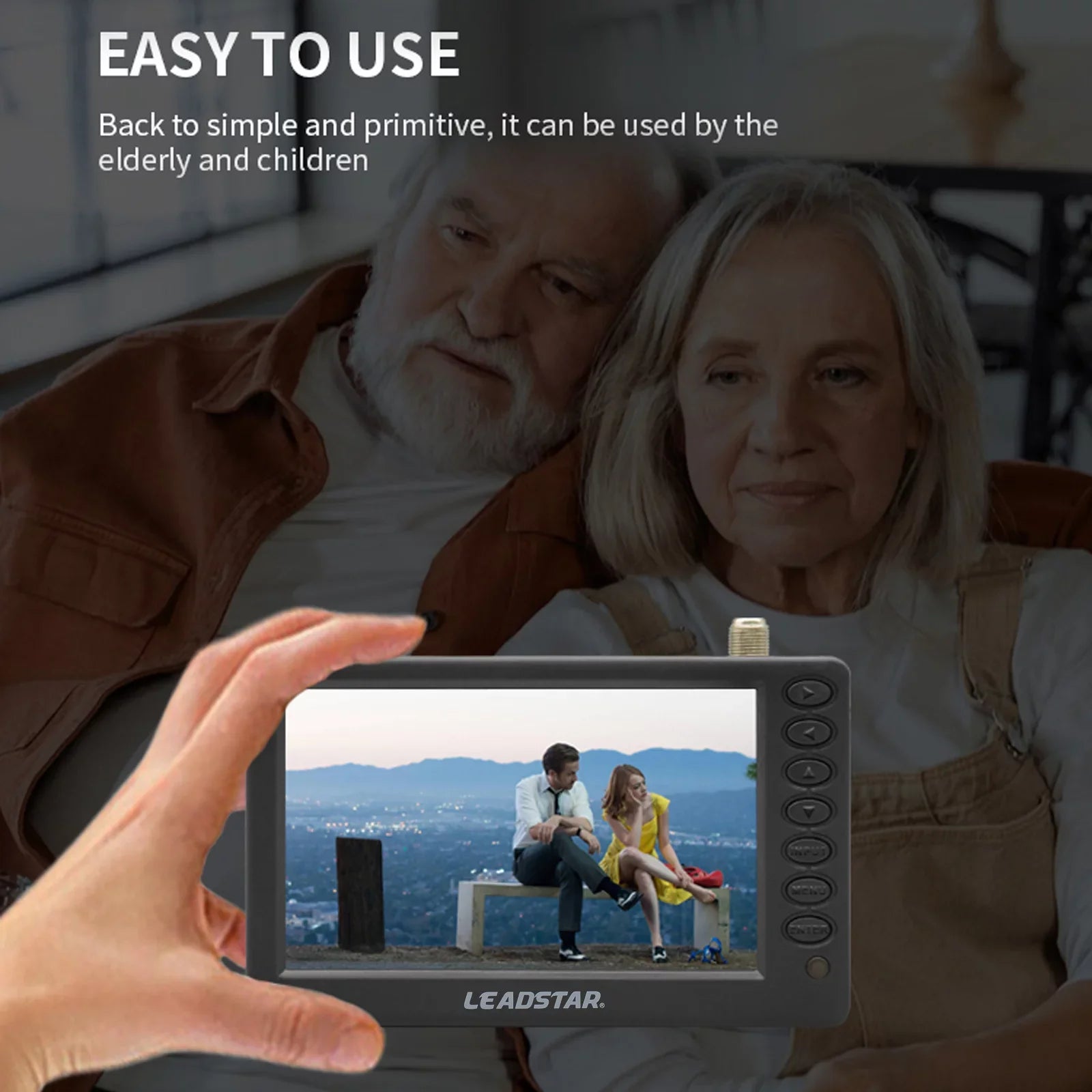 '- Screen, Player Player, Digital TV 5-inch Multimedia Remote Television, LEADSTAR D5 Includes and Pocket-Sized U Card Radio, Control TF ATSC Car Disk Playback, Portable