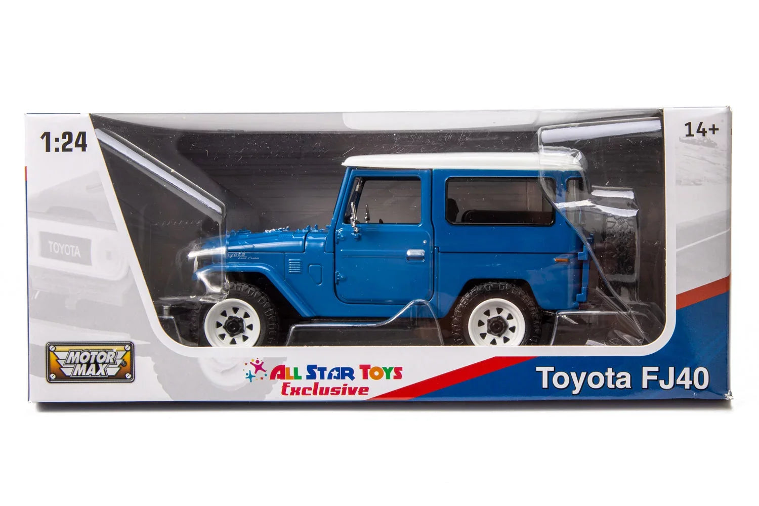 J40 Custom 1/24 Toys Wheels Cruiser Star Exclusive Royal by Land FJ40 All 79323 Toyota Cruiser Off-Road Model Motormax with Diecast FJ Blue