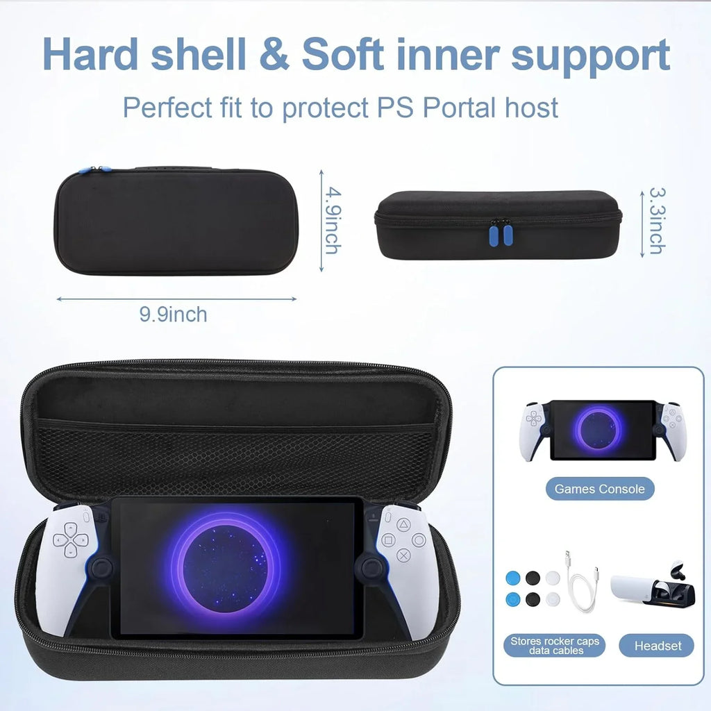 Fit Case Uberwith Carrying Hard Consoles,EVA Remote ps5 Storage PS for Shell PlayStation Pouch Travel Case Game Streaming Case Carry portal Storage handheld Portable for Portal,Portable Console