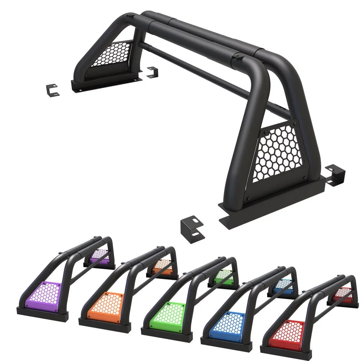 2019-2023 For 62.9-74.7" Truck Bed Bar Ranger Ford Fit Rack Adjustable Sport Chase Roll Bar