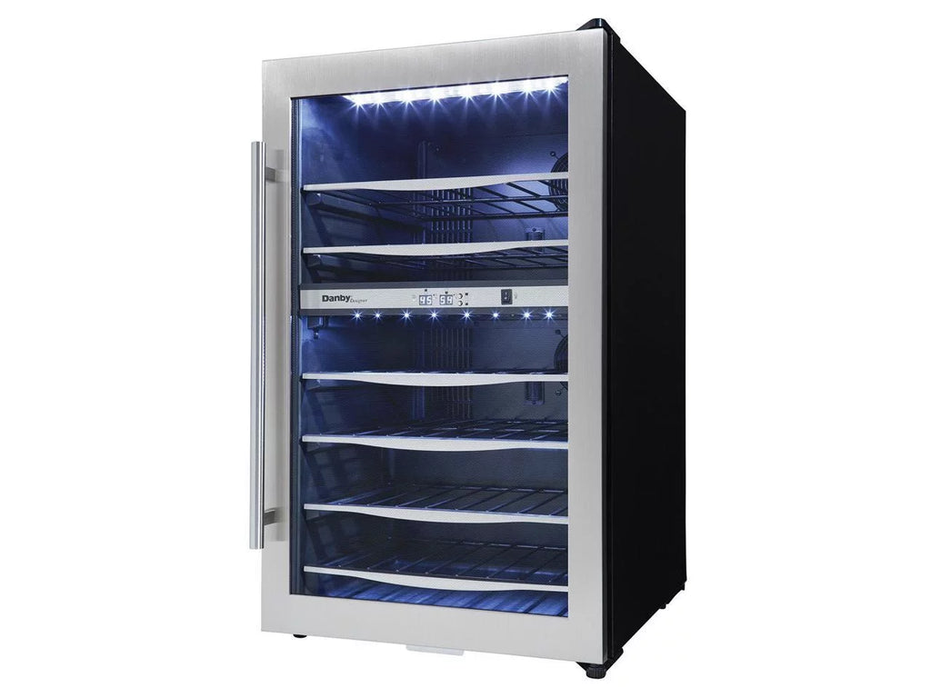 Wine Cooler Designer Refrigerator 38 DWC040A3BSSD Danby Bottle Light Compact LED