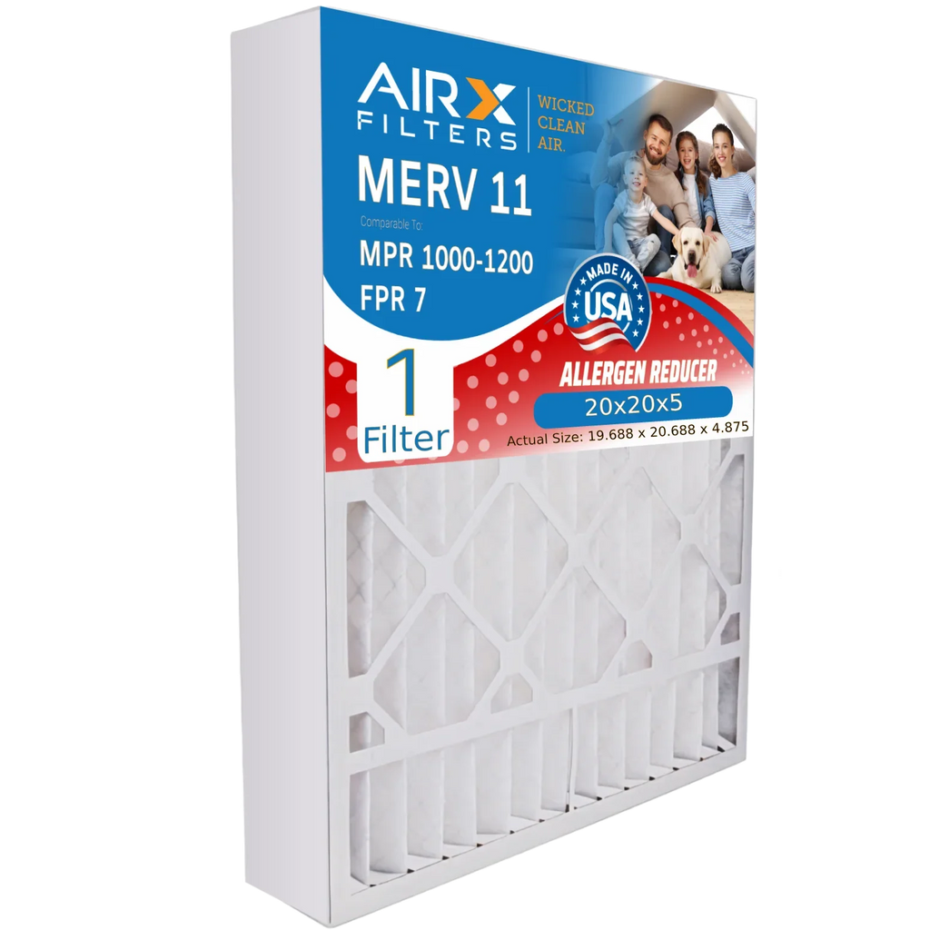 FPR CLEAN & Air 259112-103 20x20x5 MPR Filter Single Made 7 20x20x5 Compatible MPR Air Filter AIR. FILTERS USA WICKED 1200 MERV to Premium Bear with Filter Comparable by 1000, 1 11 AIRX Furnace