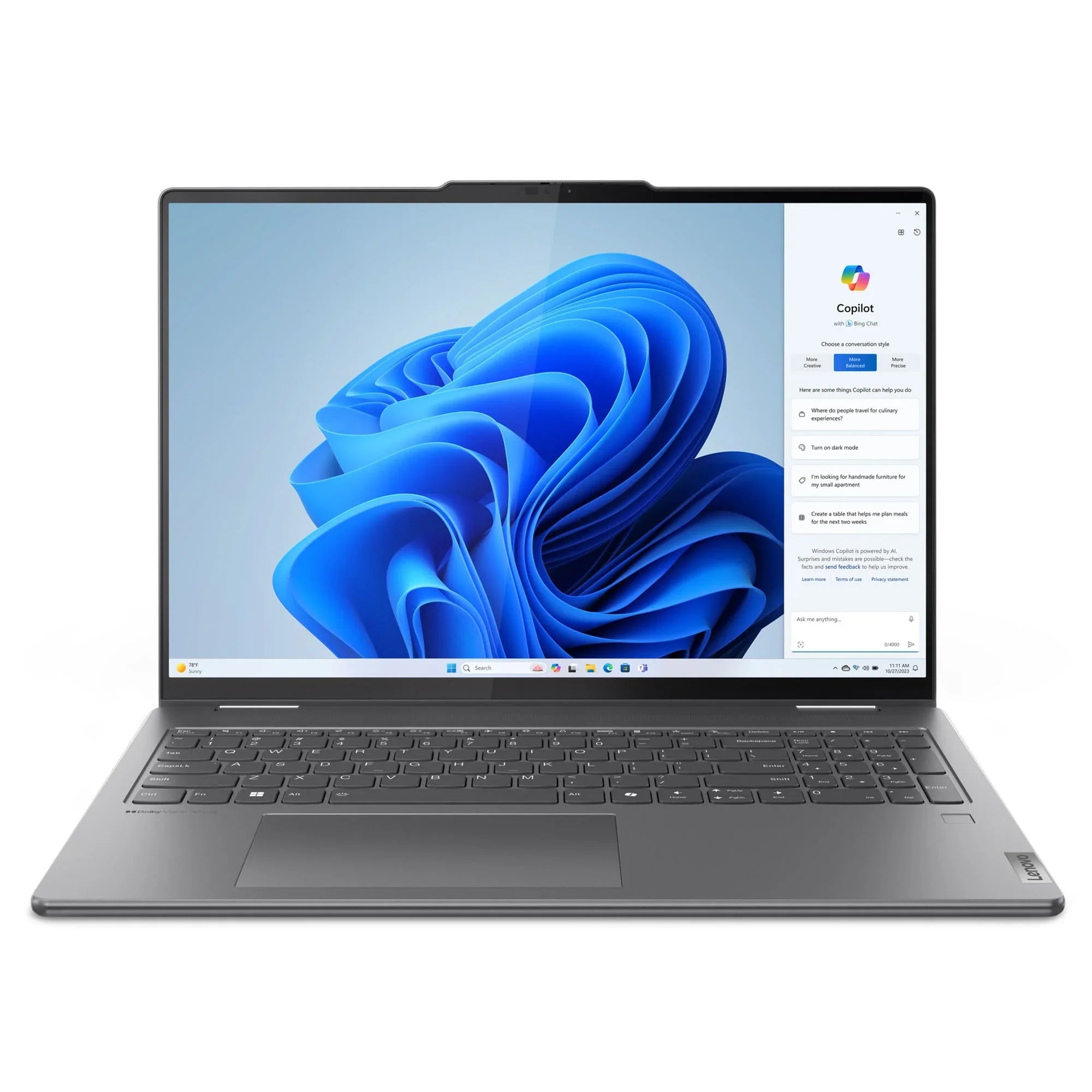 2-in-1 125U, GB, 7i SSD  Laptop, Graphics, 1TB 16" Yoga IPS Glass,
