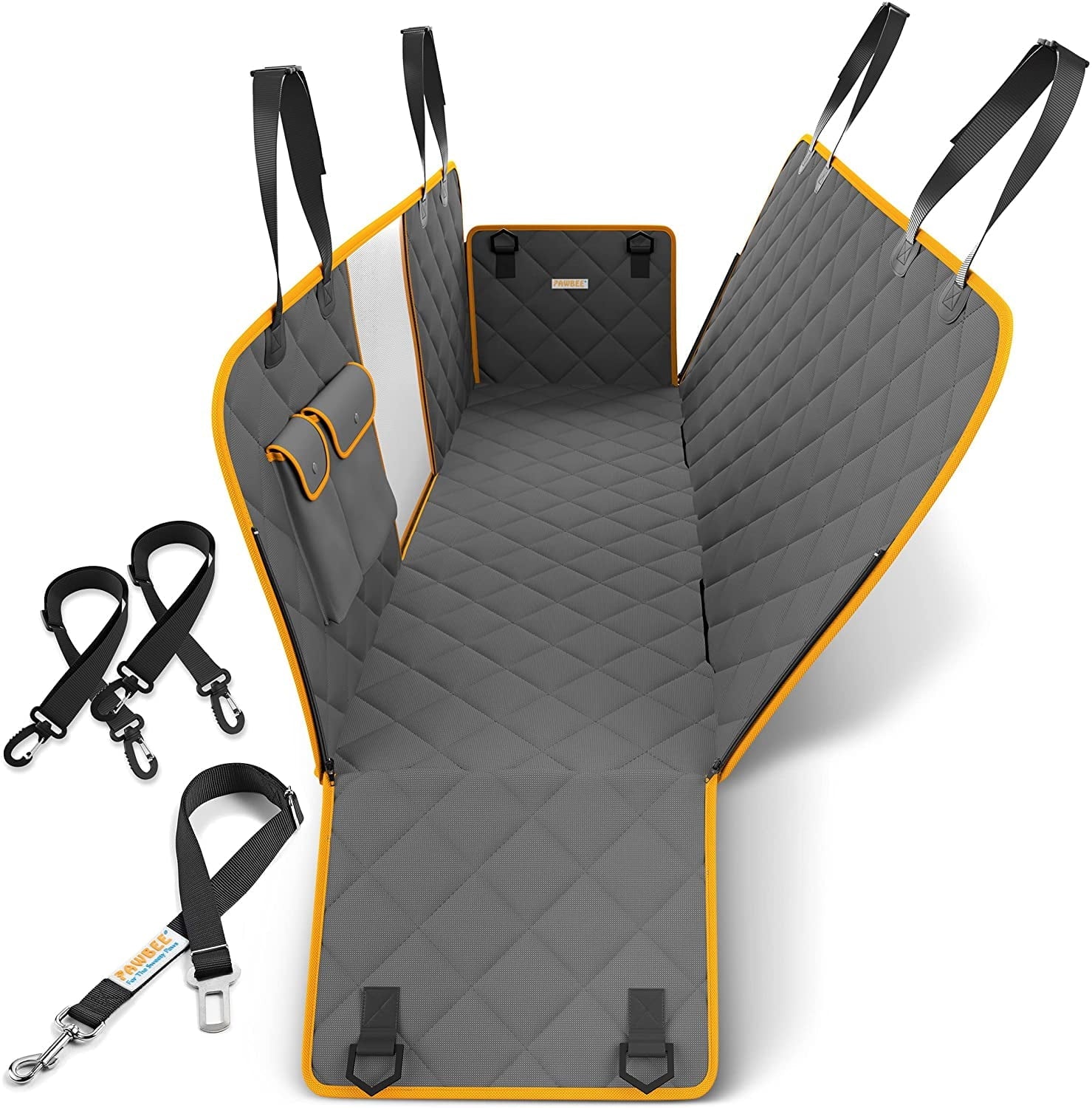 with Dog – Belt Seat Car Dogs – with – Seat for Scratcroof SUV, Covers Mesh Window Car Covers Car Bonus Waterproof PAWBEE for Car Hammock & Cover Dog Cars Dogs & Trucks Seat Front for Seat Nonslip