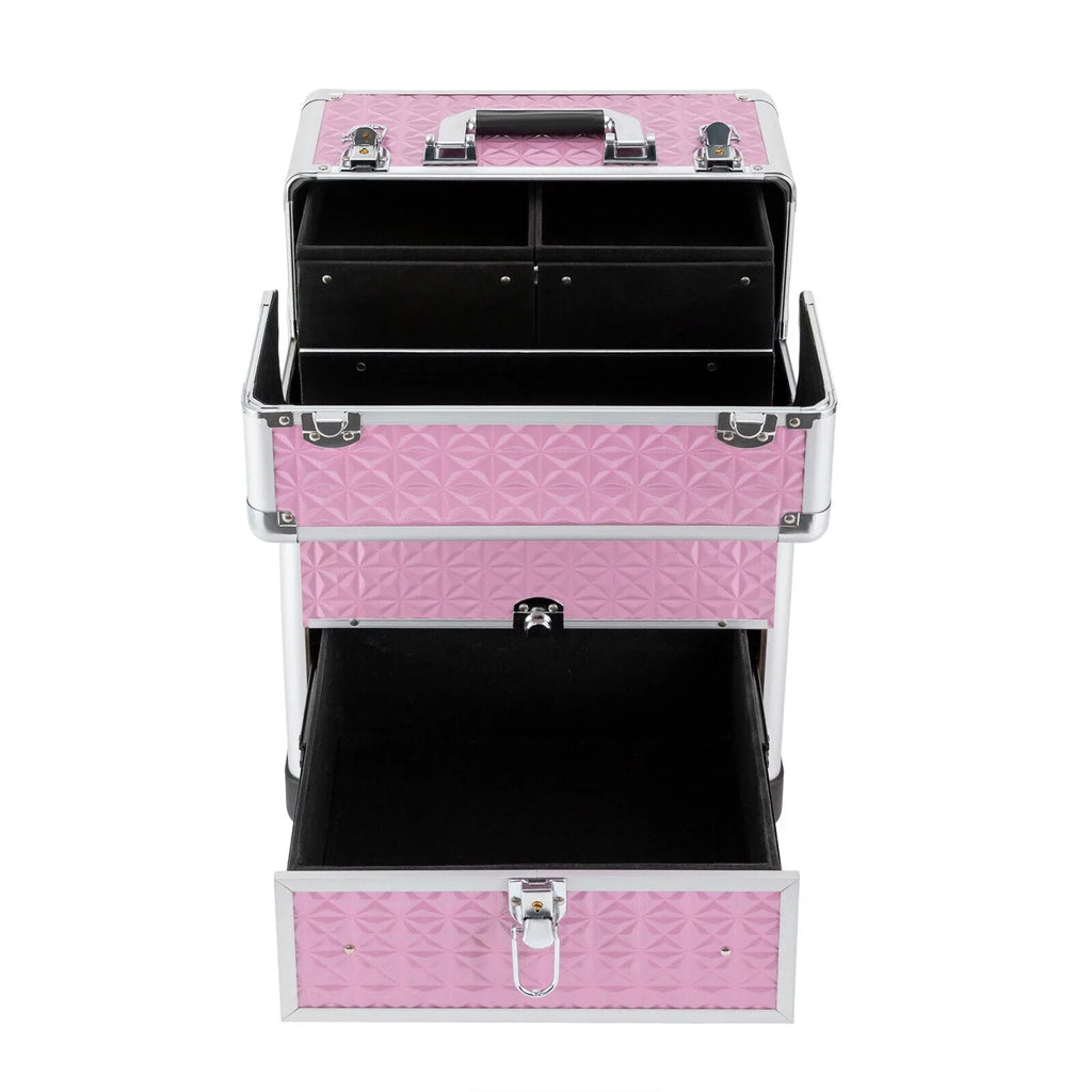 Drawers Professional Box Storage Pink MIDUO Lockable Hair with Styling Tools Makeup Nail Embroidery Trolley