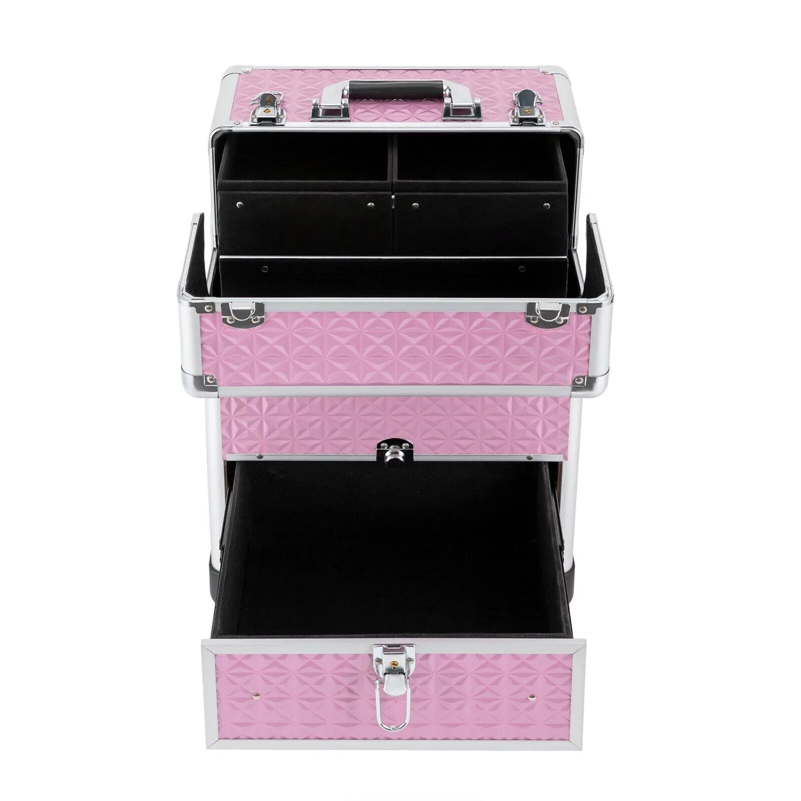 Drawers Professional Box Storage Pink MIDUO Lockable Hair with Styling Tools Makeup Nail Embroidery Trolley