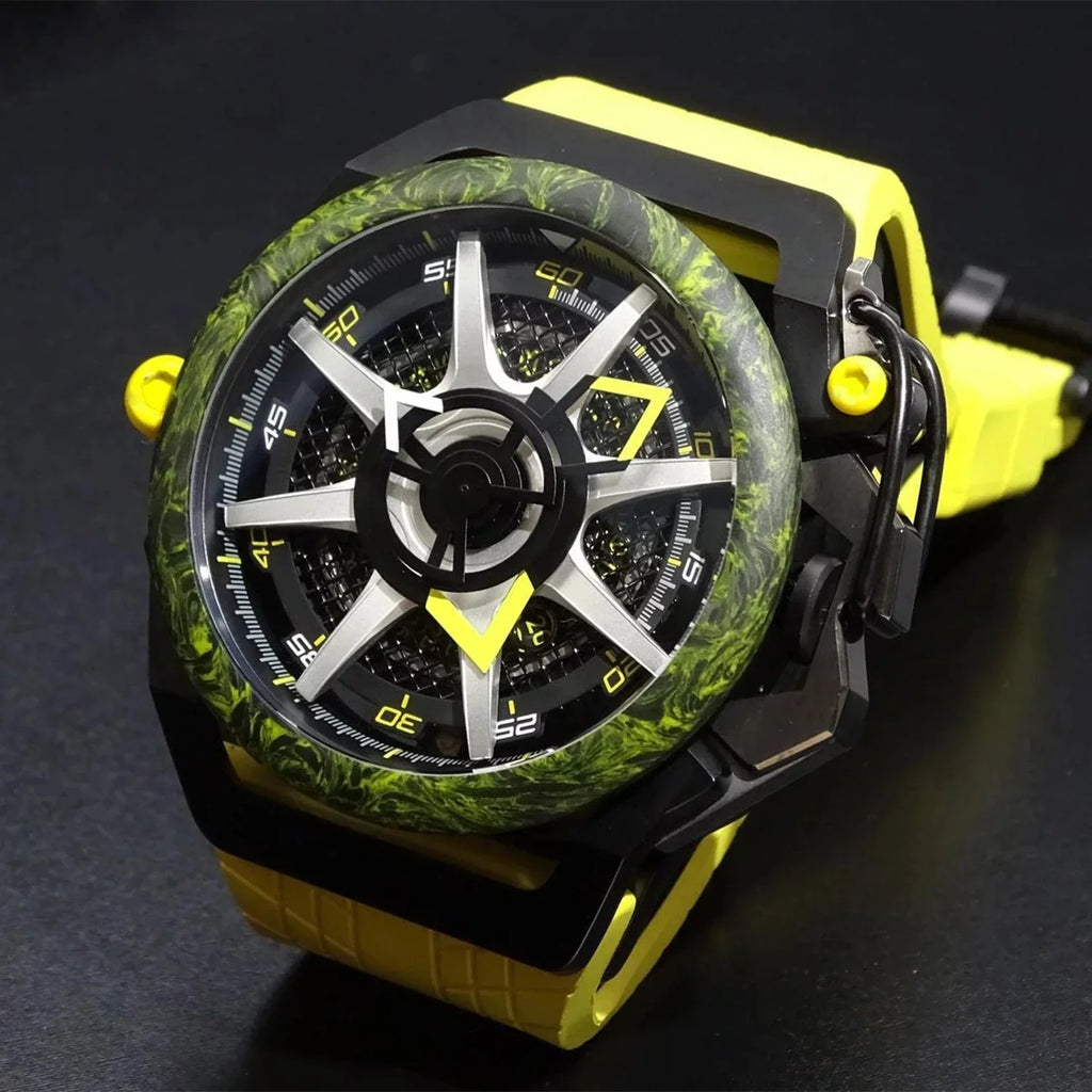 Rim for Chronograph Dial Mazzucato Twin Men Watch - Automatic Monza Adult Black Reversible