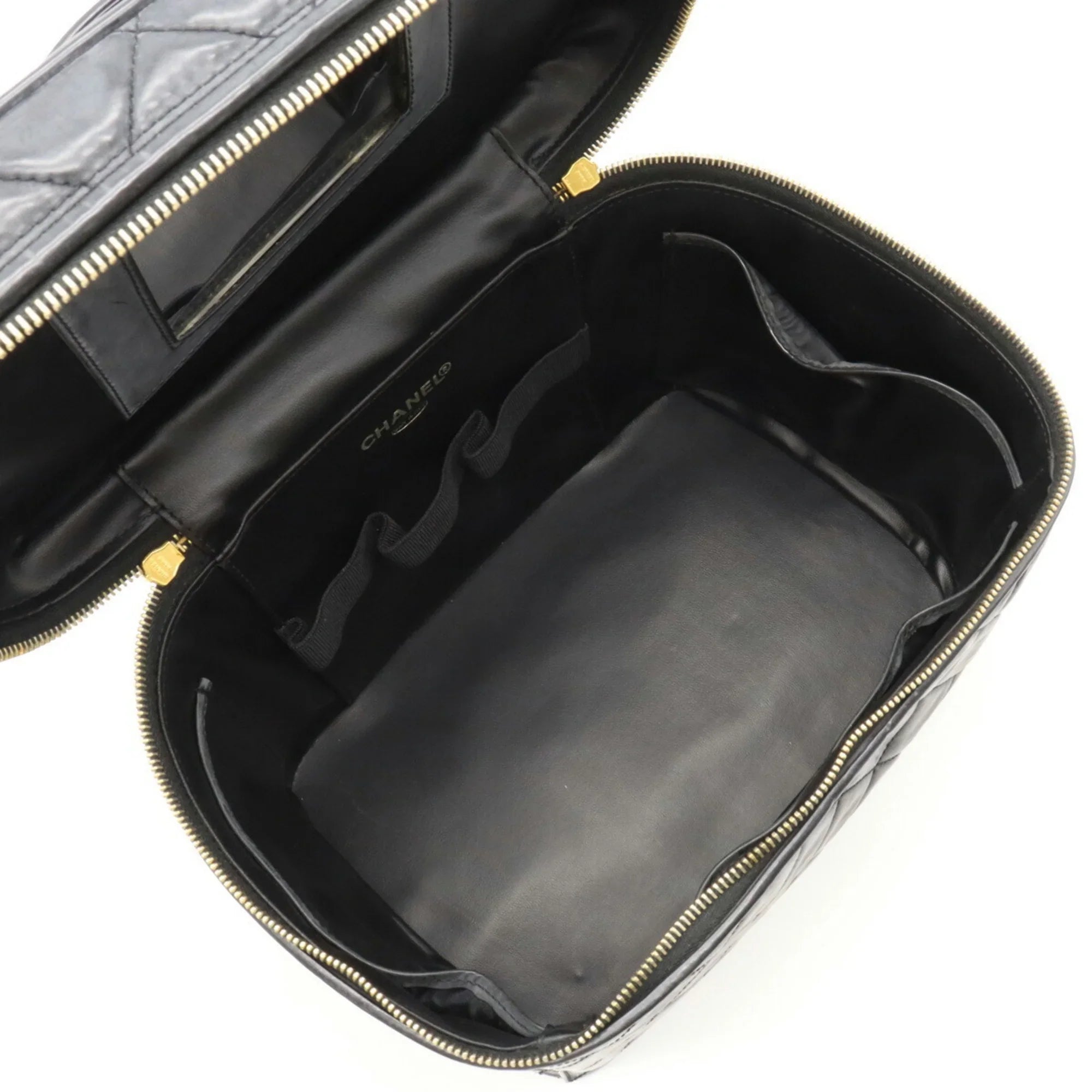 Handbag Vanity Shoulder Chanel Mark Coco Matelasse Pre-Owned Bag (Fair) CHANEL Black Leather