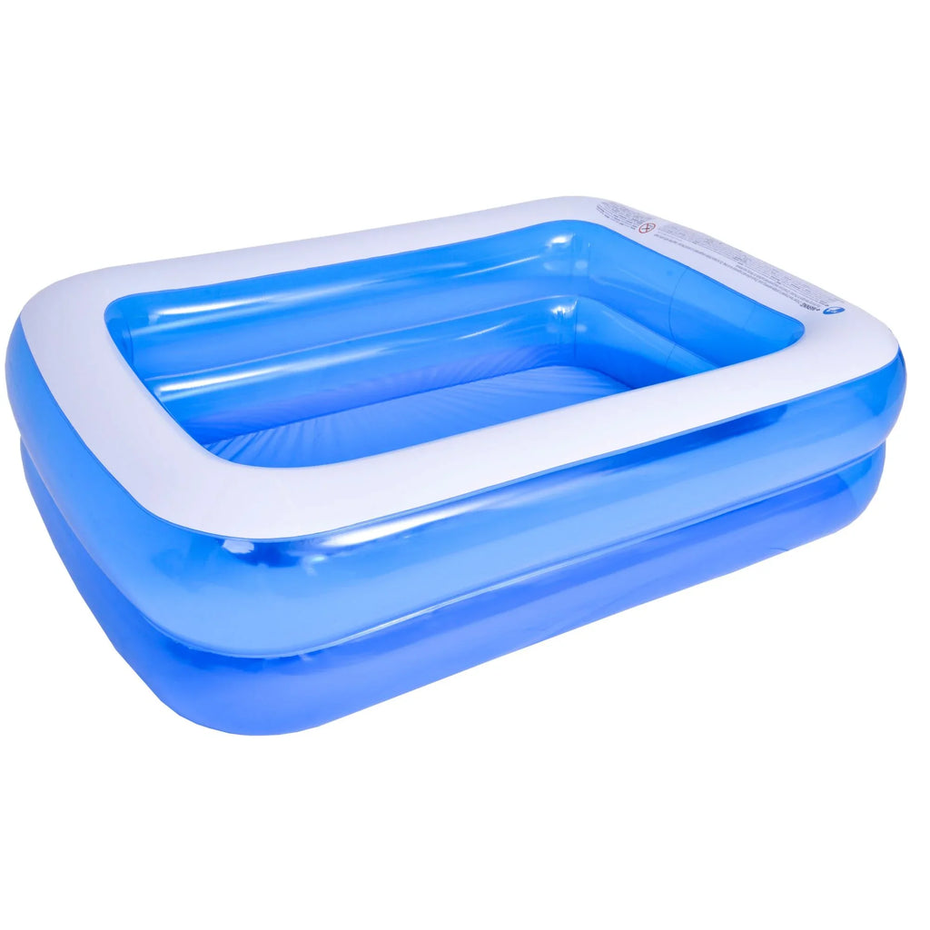 Swimming White and Rectangular 6.5' Blue Inflatable Pool