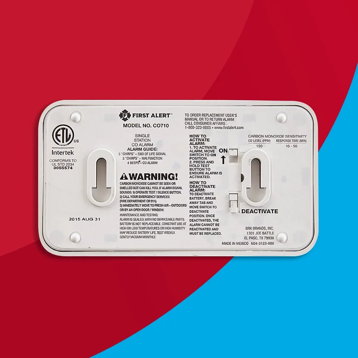 Display CO 10 Year Alarm w/ Digital
