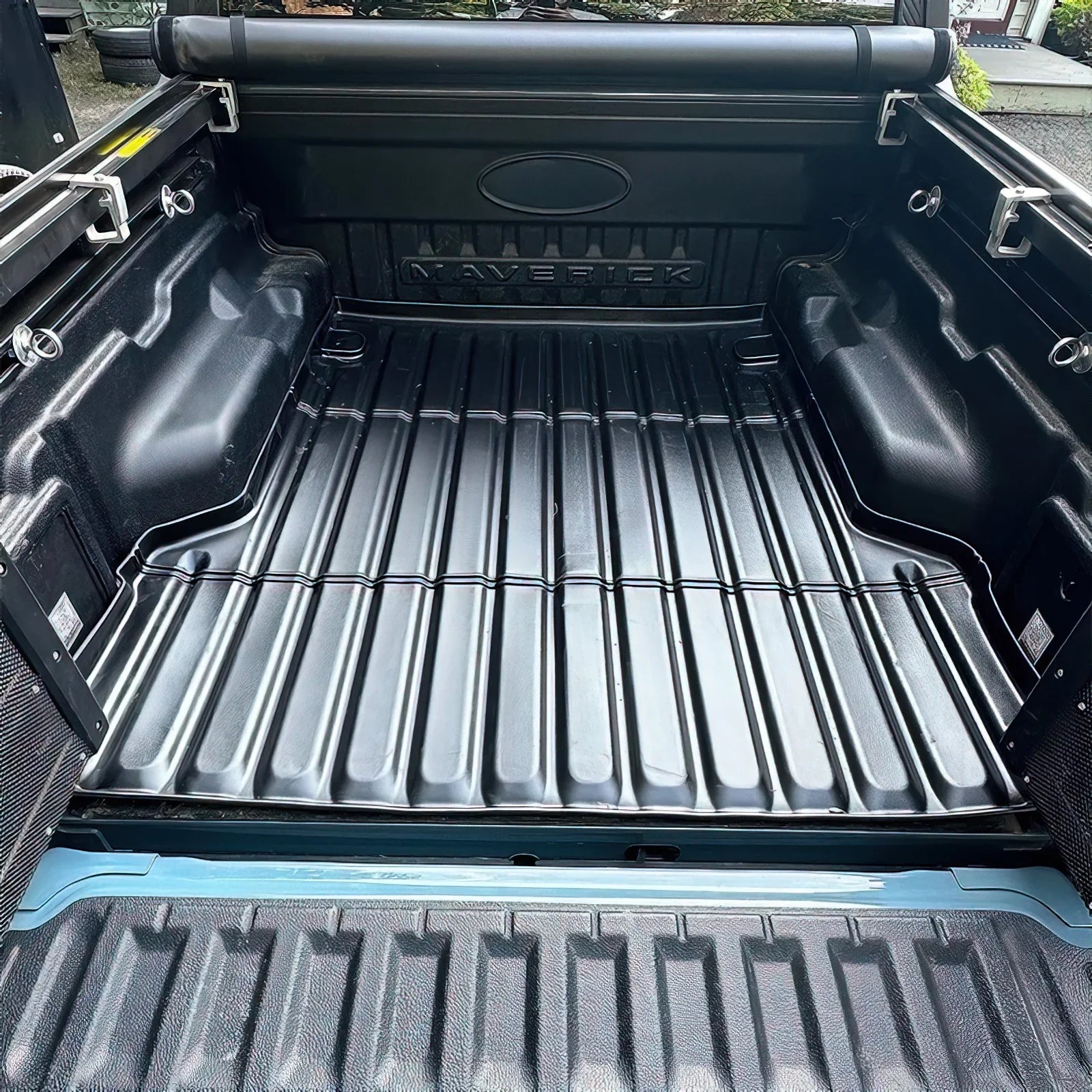 Compatible Protector Ford 3D Cover Truck Rear Trunk Bed All Flooring Weather Maverick, Liner Storage Cargo Guard Floor Motorsports TPE Duty Mat Ikon With Heavy 2022-2024 Pickup Black