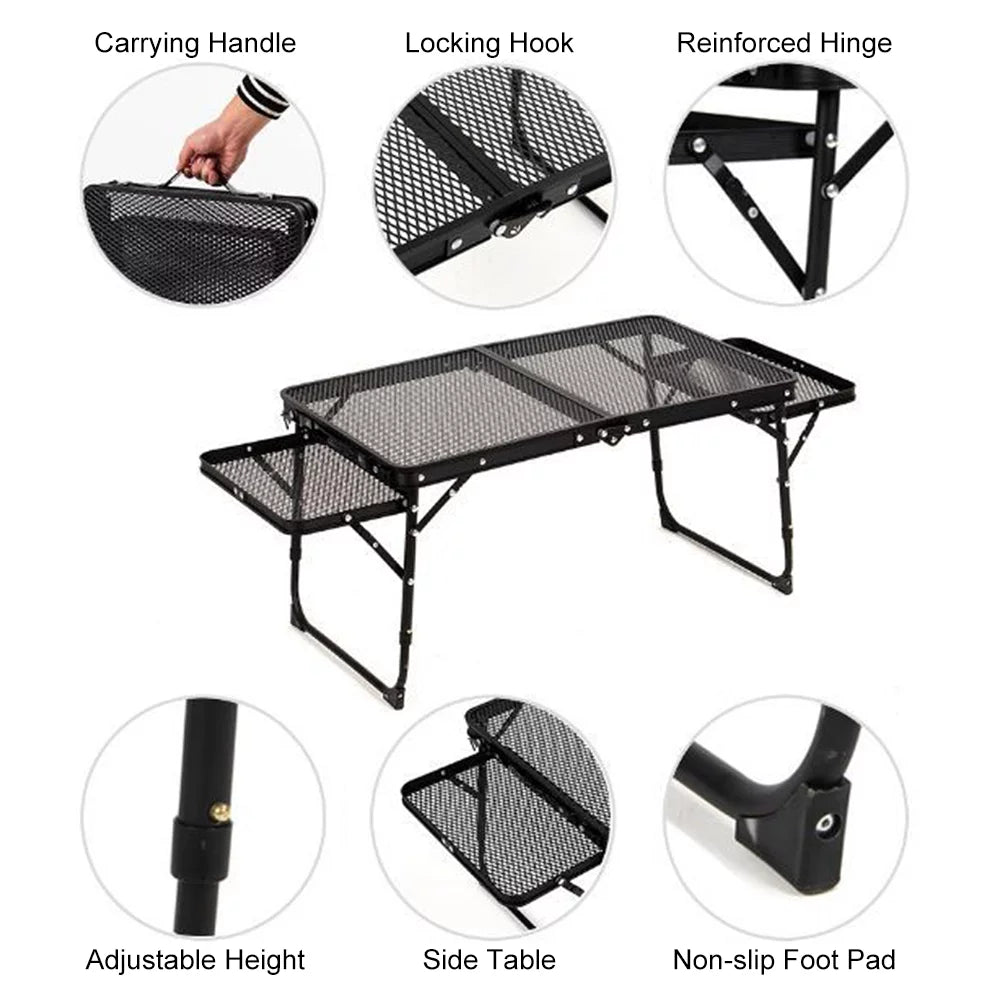 and Food Compact Picnics Table, Camping, for and Folding Essential Portable, Station OWSOO Prep