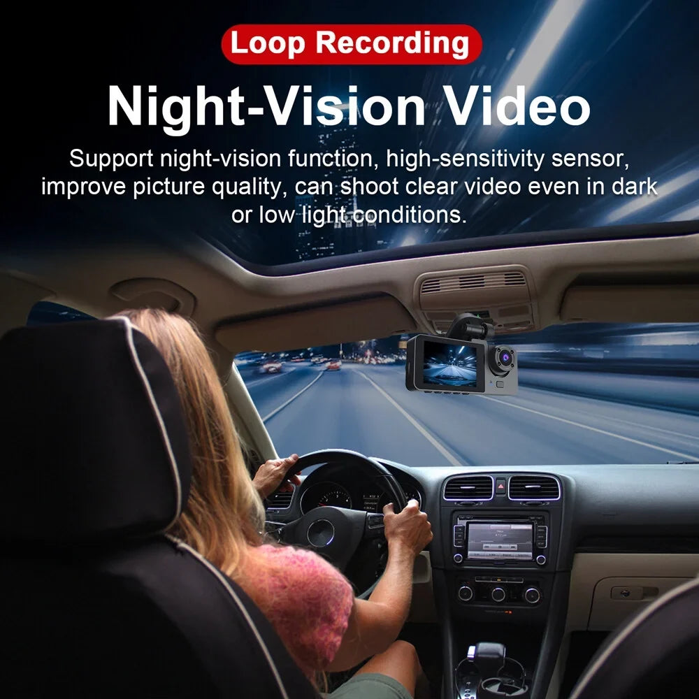 Rear Nebublu Dash Rear Inside DVR Camera Loop Lock Inside QISUO HUIOP One-Key Screen Dash Inch 2 Camera Motion Inch One-Key Inch Screen 2 Camera Rear Motion Camera Camera,1080P Dashcam 2 Dash Camera