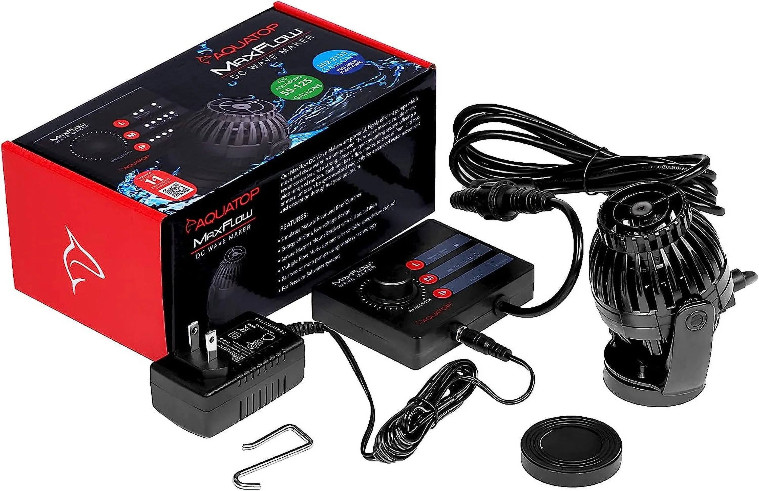Safe 2,113 Wavemaker Maxflow Or For Controller, Pump 55-125 GPH Connect Gallon Aquariums, MWV-2000 Wirelessly & More Pump, water – DC 2 Salt Fits Units, Aquarium With Tanks,