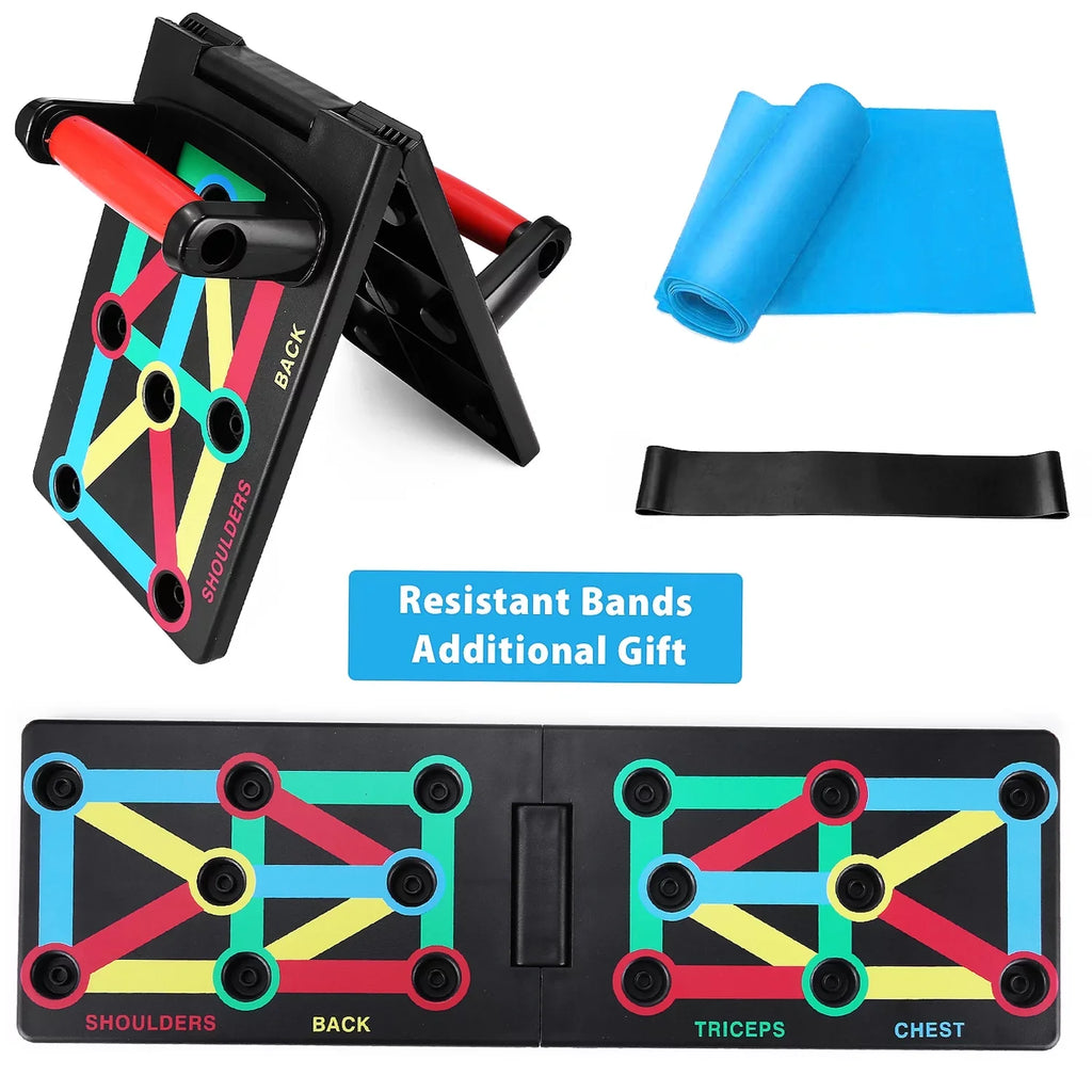 and Suitable Foldable TOMSHOO Arms, Strengthen Push-Board, Fitness Shoulders, and for Chest, Exercise Portable Space-Saving Levels All Equipment,