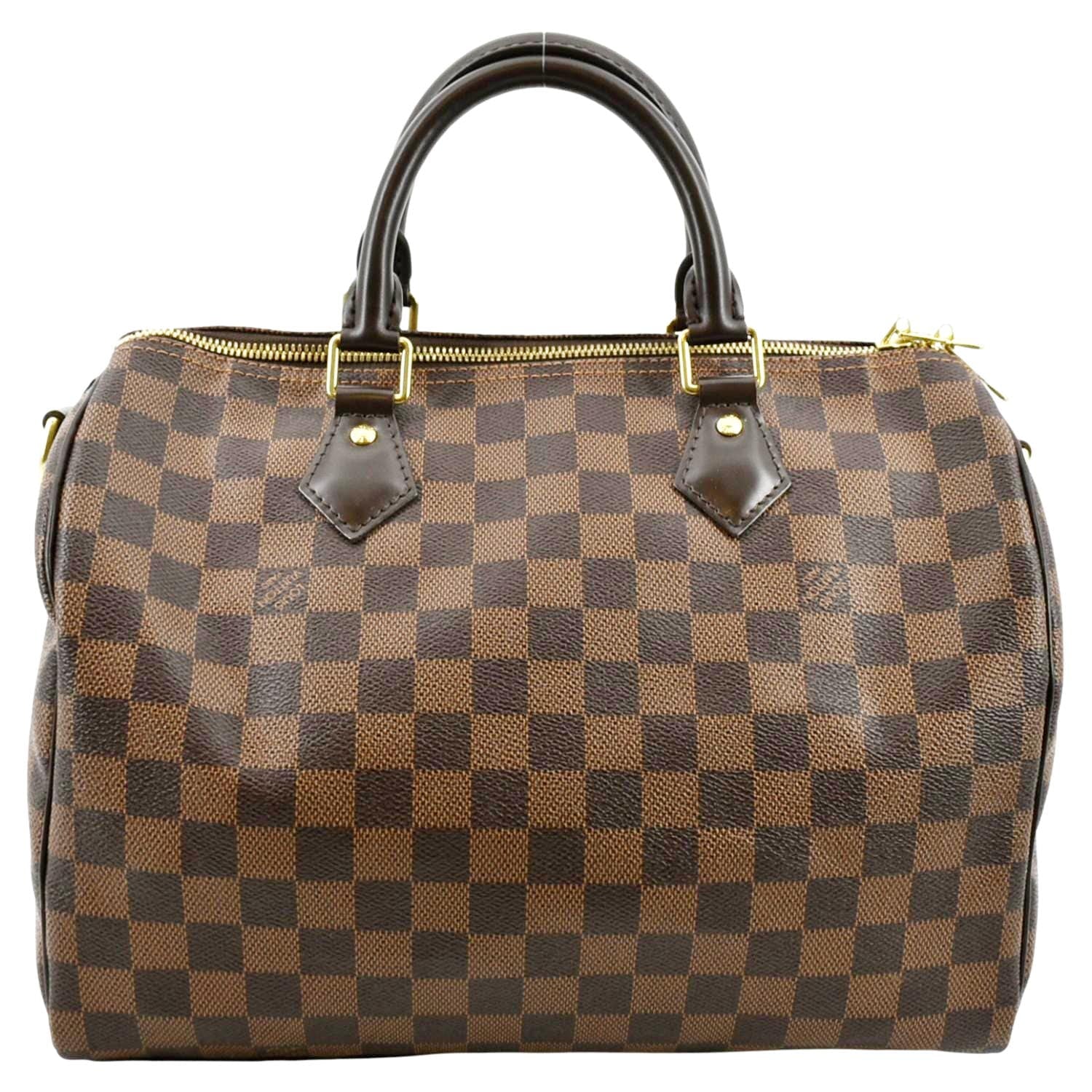 Damier 30 Ebene Shoulder LOUIS Bag VUITTON Speedy Brown Pre-owned Bandouliere