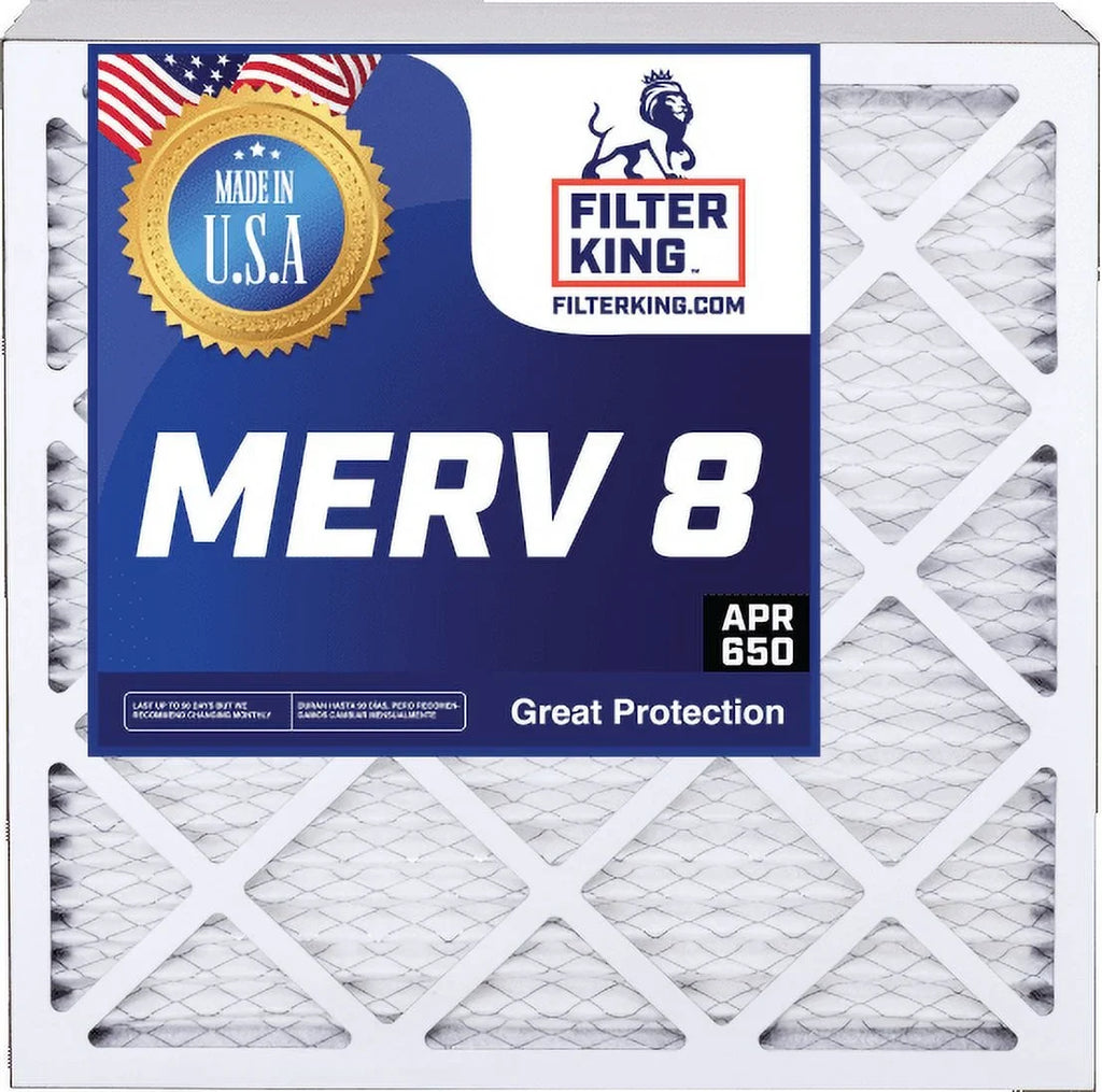 | | x 8 1.75" 24.5 HVAC Actual x Size: Furnace Filters 19.5 MADE King | MERV Filter Air Pleated 20x25x2 Filter A/C | USA IN 5-PACK