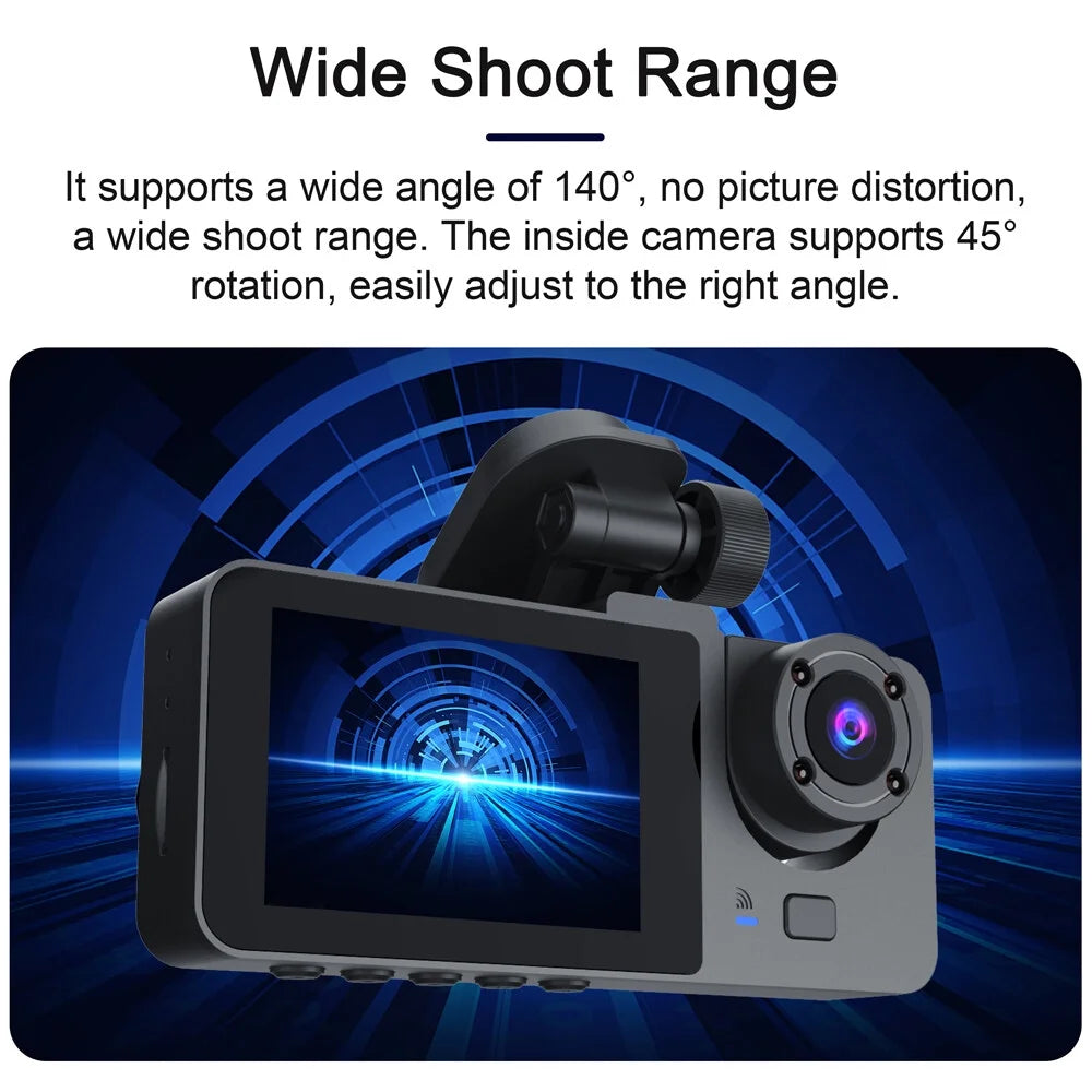 Rear Nebublu Dash Rear Inside DVR Camera Loop Lock Inside QISUO HUIOP One-Key Screen Dash Inch 2 Camera Motion Inch One-Key Inch Screen 2 Camera Rear Motion Camera Camera,1080P Dashcam 2 Dash Camera