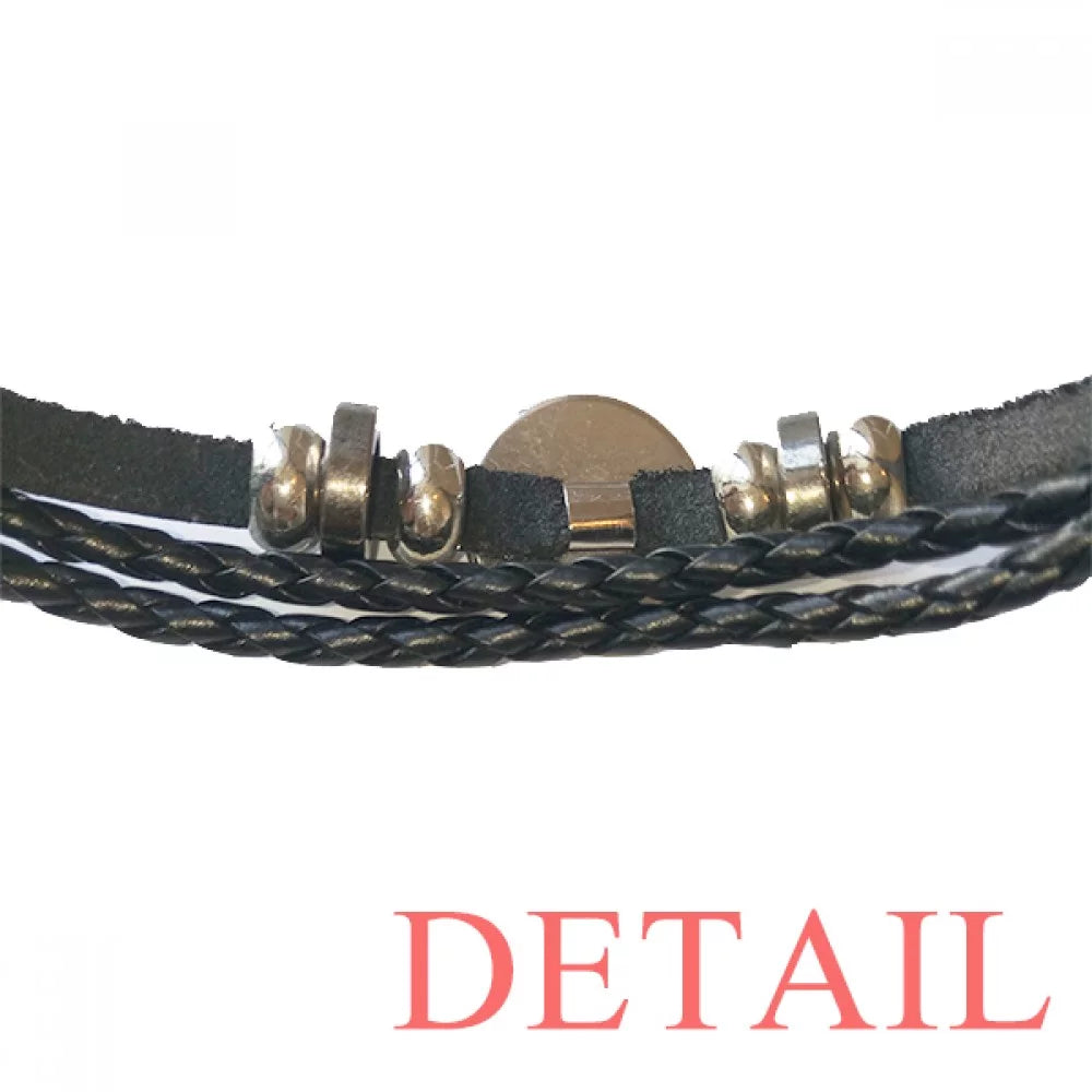 Bracelet Braided mas Wristband Woven Red Rope Crutch Leather Festival