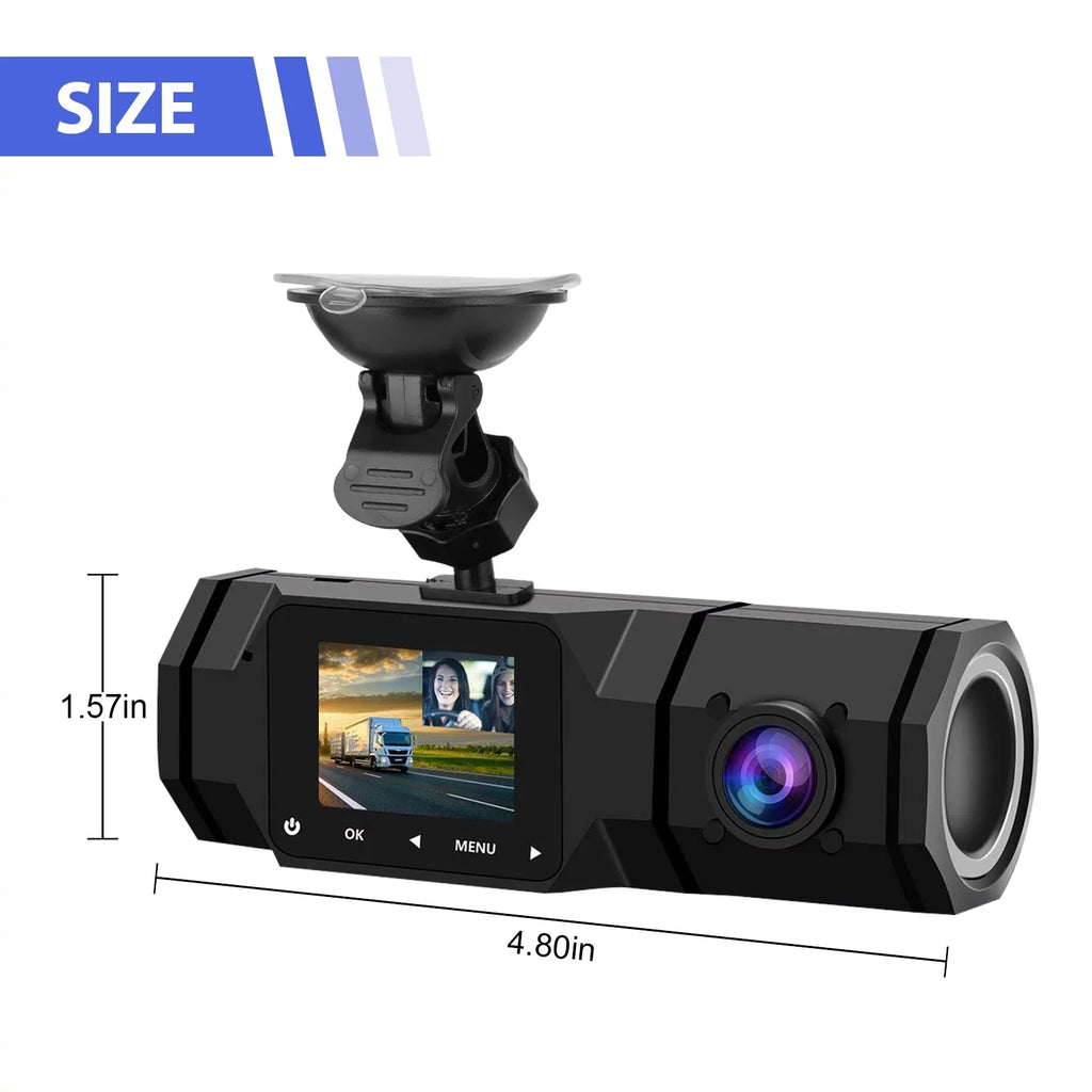 for 1080P Dual Recorder Car, Interior Parking Cam, Dash G-Sensor, Front Dual TSV Dash IR FHD Driving Taxi Loop Camera Mode Recording, with Dashcam, Vision Night