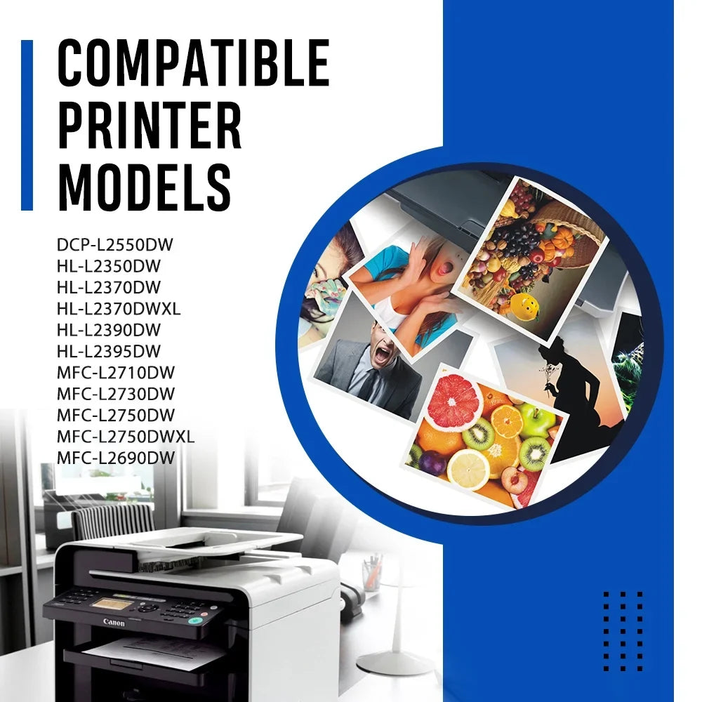 ) Compatible and Drum Drum High Unit Brother MFC-L2690DW Toner for TN760 DR730 Toner, Unit DCP-L2550DW MFC-L2710DW Printer HL-L2350DW (4x Set 1x DR730 Cartridge Yield TN760