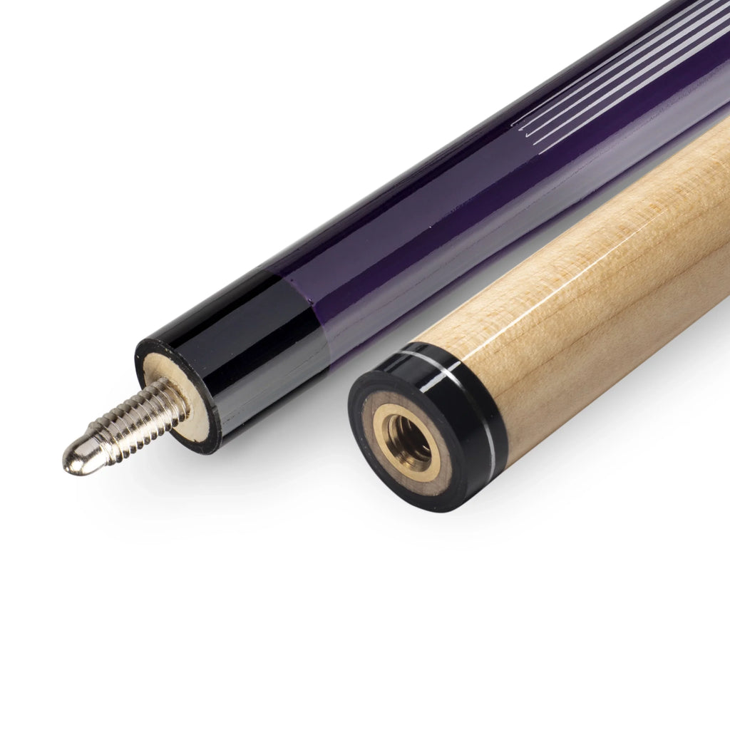 Sure 2 Piece, Grip Cue, Billiard/Pool Purple, Ounce 19 Pro 58" Viper