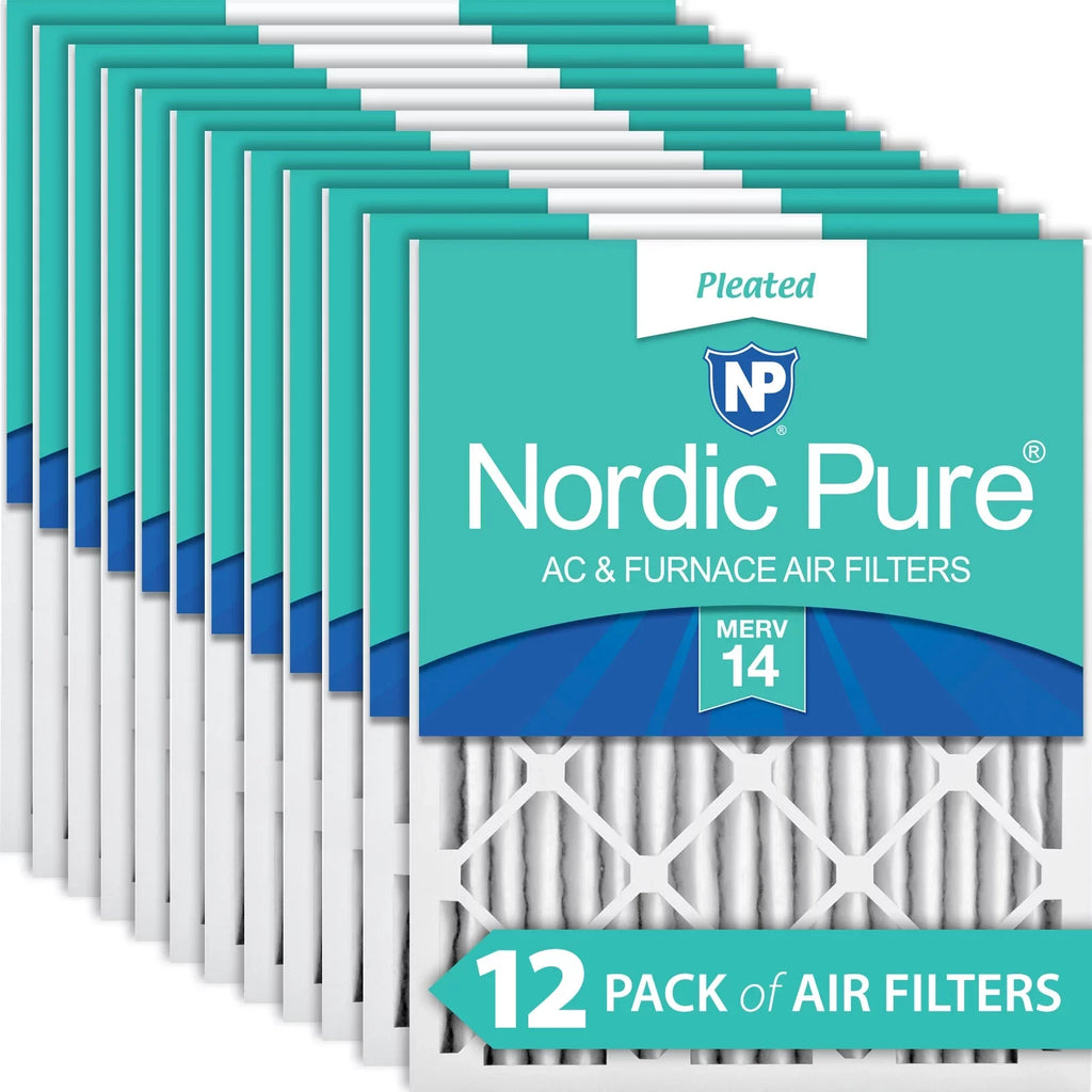 Nordic Pure Pleated 16x24x2 Filters 12 MERV Pack Air 14