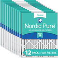 Nordic Pure Pleated 16x24x2 Filters 12 MERV Pack Air 14