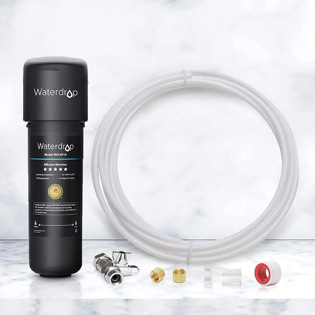 Filtration Sink System to KITA 𝐌𝐚𝐤𝐞𝐫 for Water & 𝐈𝐜𝐞 Under Series, WD-10/15/17UA Connect 𝐑𝐞𝐟𝐫𝐢𝐠𝐞𝐫𝐚𝐭𝐨𝐫 Water Kit Connection Line Waterdrop