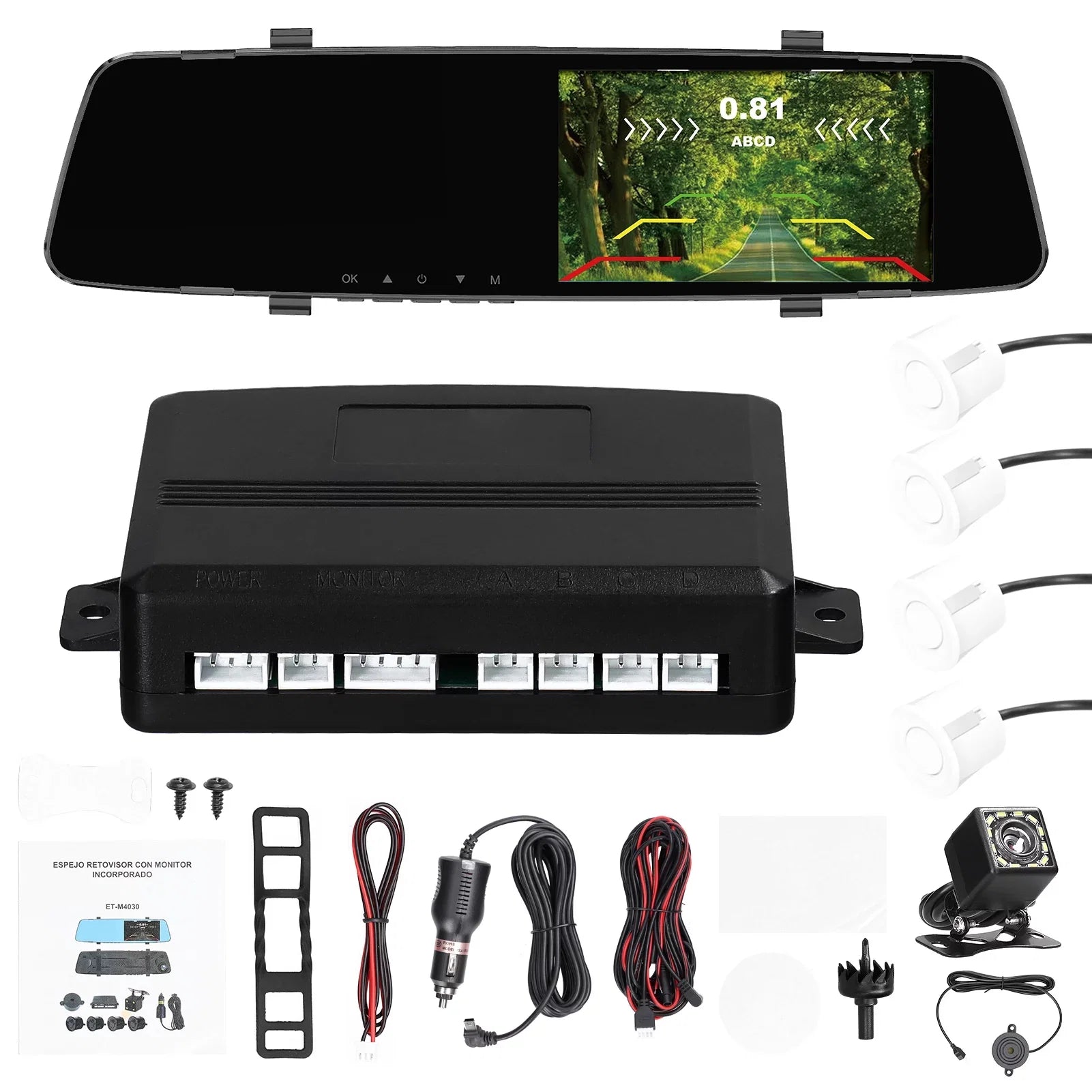 Rear Reverse Radars 4.3 Cam Screen Dazzduo Rear DVR 4.3 Camera,Camera Reverse Dual Inch Camera Radars Rear Reco Dash Dash 1080P Radars 4 Support Dash Dash Dual Rear Screen Inch Inch Camera