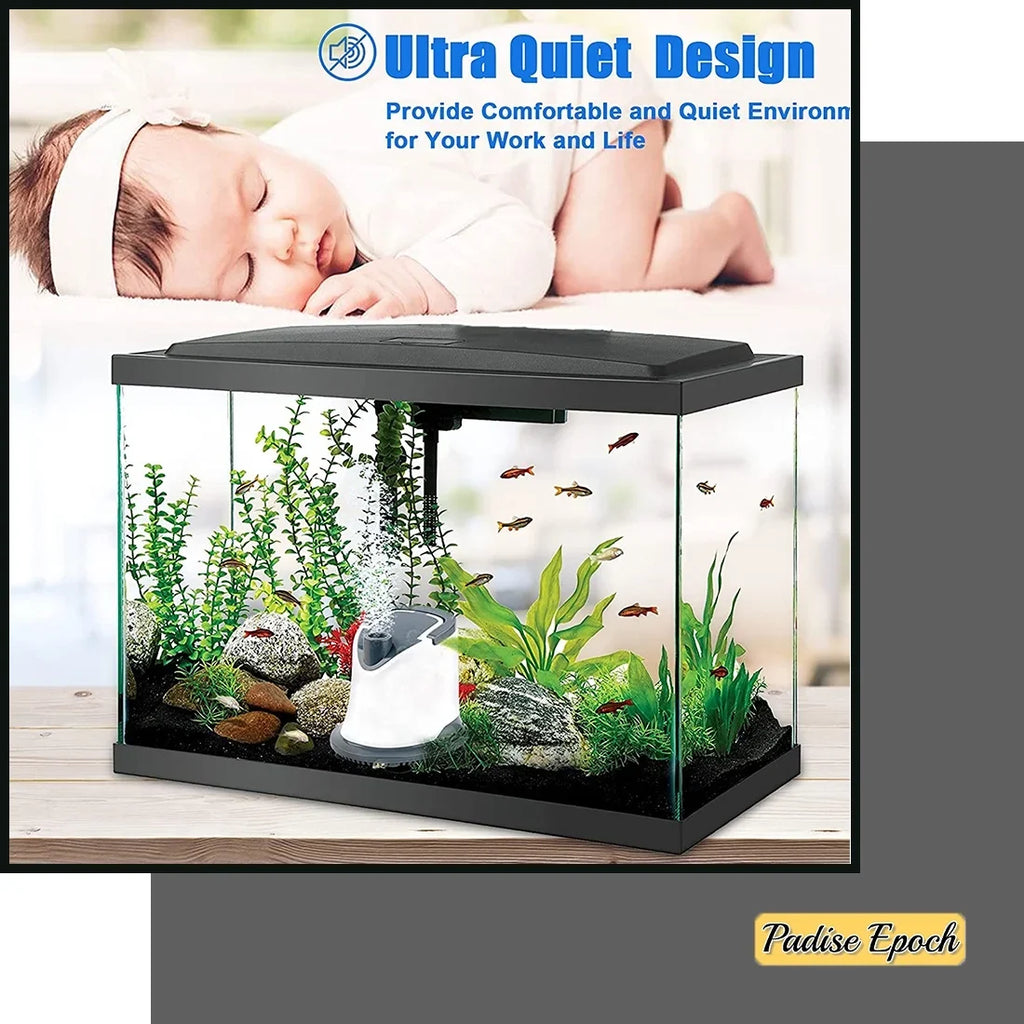 Adjustable Hydroponics Pump: with | | Garden for 6ft 1320GPH Bottom Fish | 110W | Cover Submersible Water Quiet Power Pond Aquarium Fountain 5000L/H Suction Pool Tank Cord | Waterfall