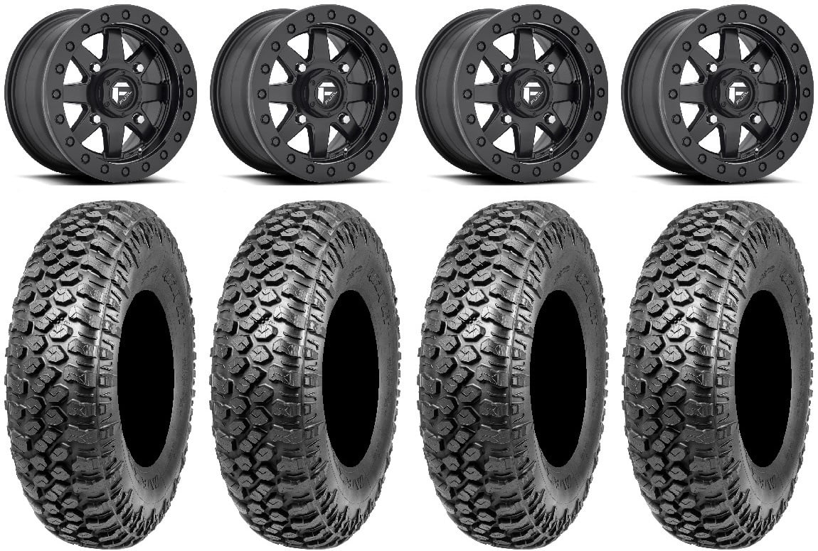 RZR Fuel Sportsman 33" Maverick RAZR Bk 15" XT Bdlk Wheels Ranger Tires