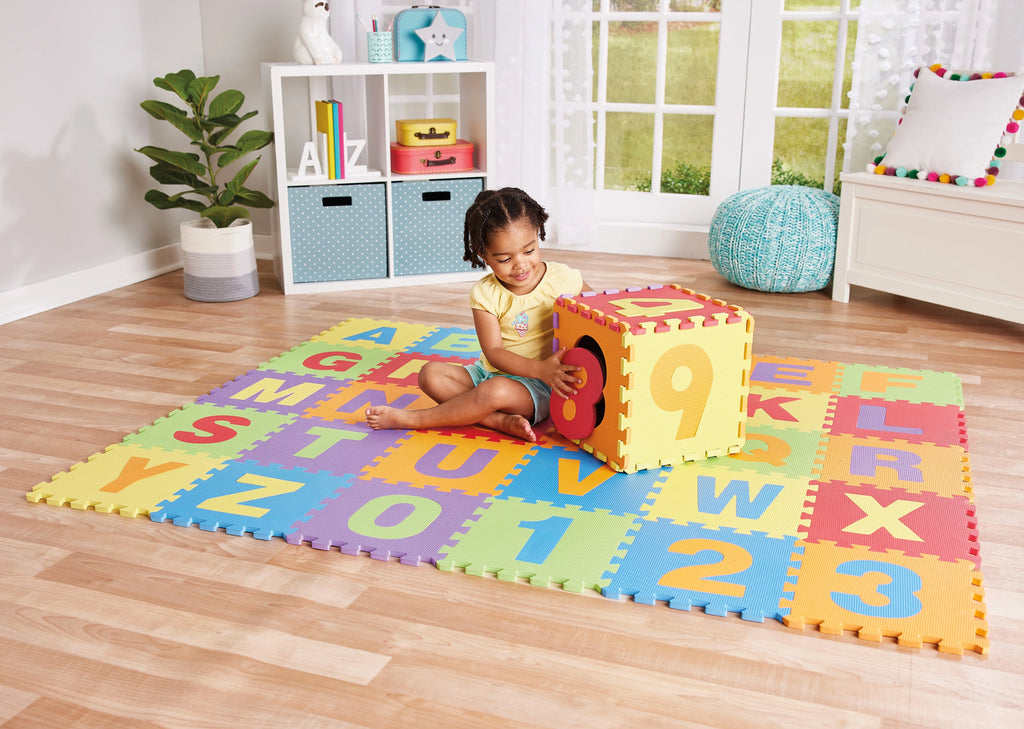 Playmat for Toddler with 12m+ Kidoozie Puzzle 123 & Foam Playmat, ABC Storage or Ages Bag Preschooler,