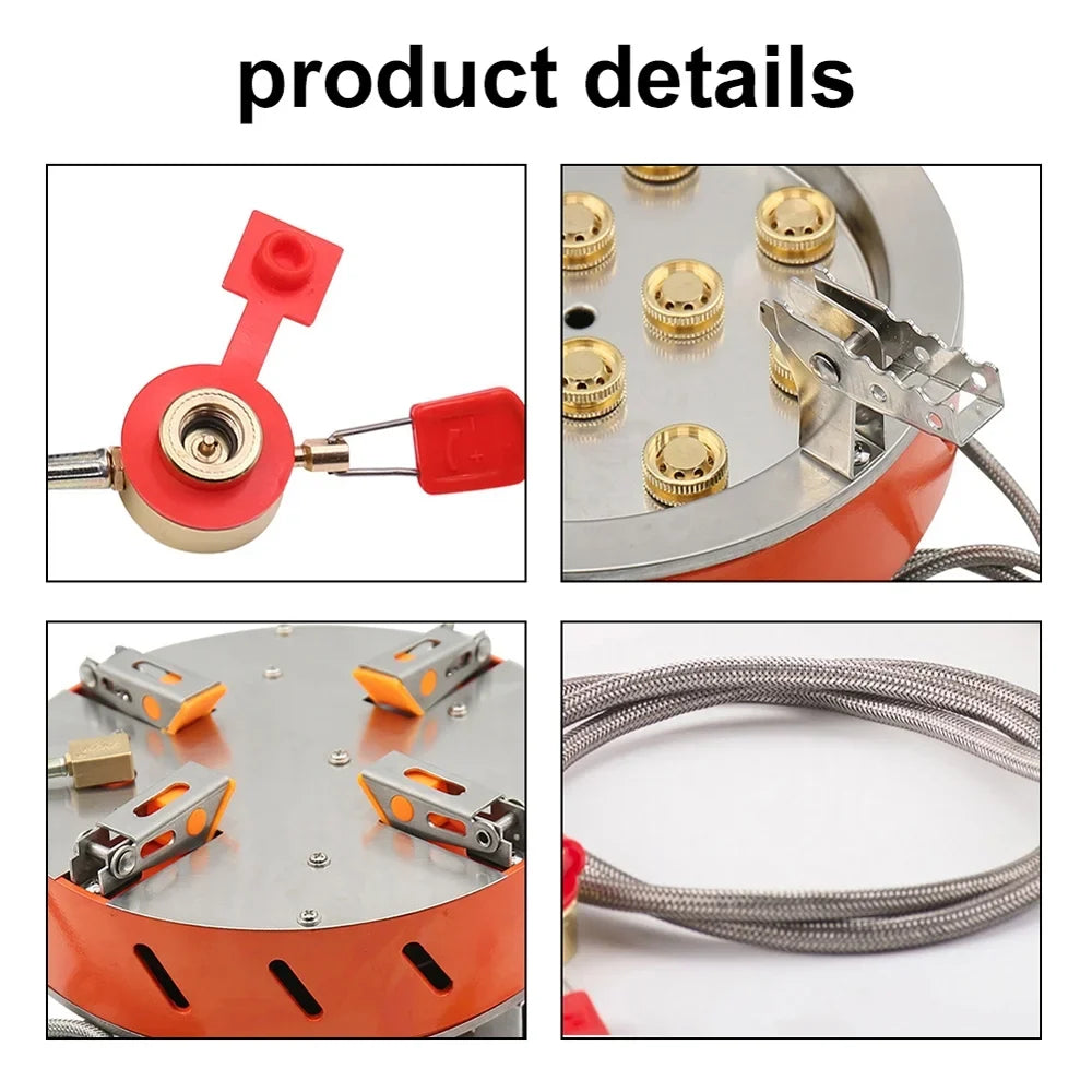Ignition, Valve Backpacking Adjustable Camping Stove Windproof with Stove, Core Piezo Zyzy 12