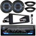 Bluetooth Single Ready FLHX 2x Adapters, Stereo with KD-X480BHS Audio Speakers FLHTC Radio SiriusXM 6.5" USB AM/FM Kit Receiver, LED Amazon DIN Install Dash Harley LED JVC Alexa AUX Car Enrock