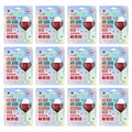 Vegan Glow Sheet Brightening Wra Firm, Count] To Facial Antioxidants Beauty Mask Hydrate Korean Premium Red Restore Hologram Brighting Skin, Anti-Aging Face [12 And Collagen Soo,Ae Wine Mask Mask