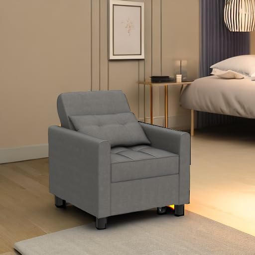Aiho 3-in-1 Sleeper Chair Bed Convertible Sofa, Dark Gray