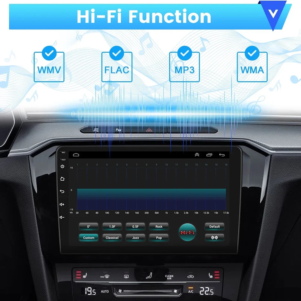 Auto FM for USB,AHD Podofo Toyota Radio Touchscreen 13 RAV4 Hifi Link Android GPS 10'' Car Backup WIFI Carplay Stereo Wireless Mirror Android Camera Bluetooth 2+64G 2007-2011