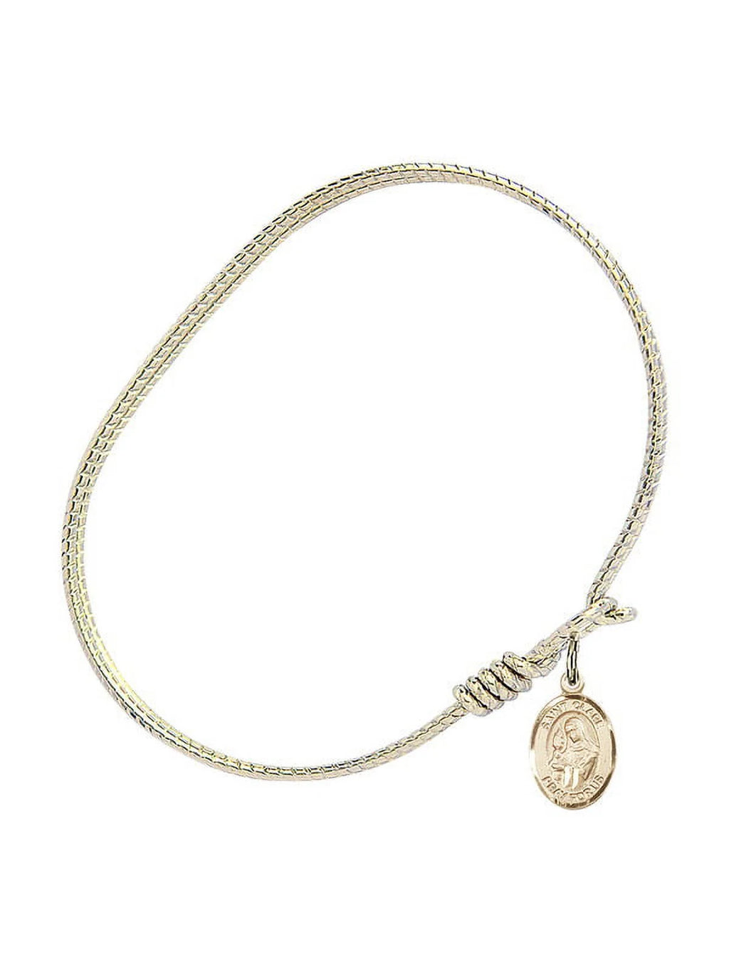 Bracelet inch 6 Eye w/ St. Clare 1/4 of Assisi Bangle Gold-Filled Oval in Hook